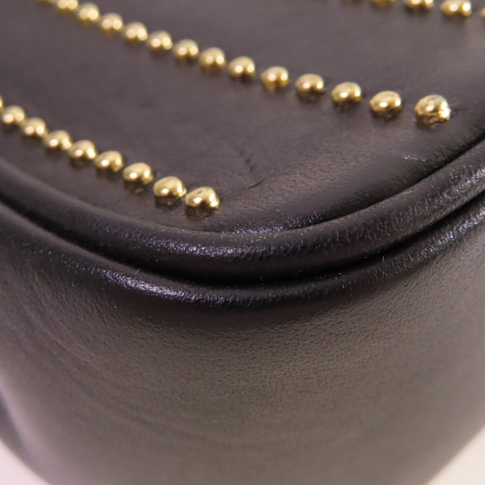 MOSCHINO 牛皮皮革Shoulder Bag金扣肩背袋黑色