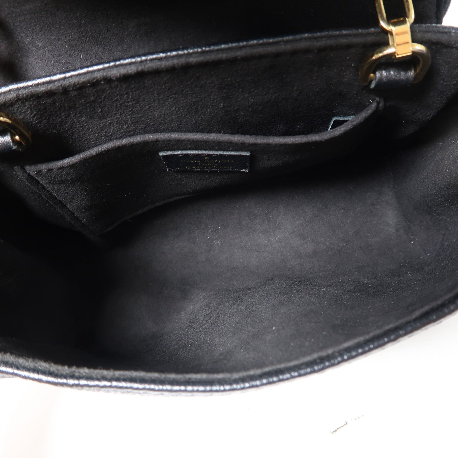 LOUIS VUITTON Monogram Empreinte Saint Germain BB金扣鏈帶肩背袋黑色