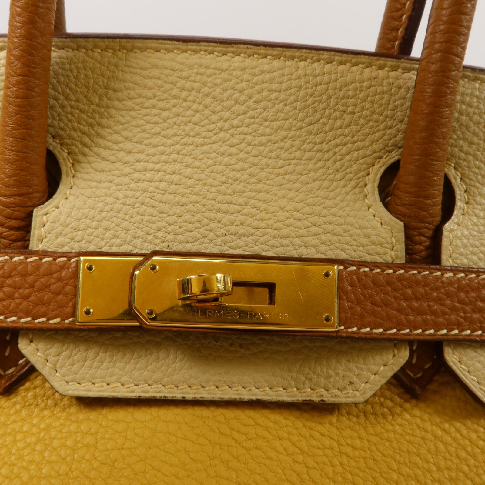 HERMES Togo皮革Birkin 30手挽袋Three Tones