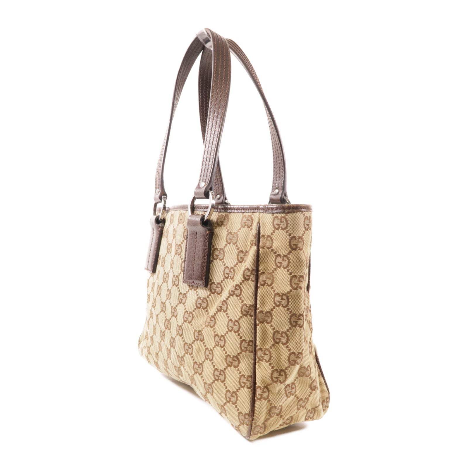 GUCCI 帆布Shoulder Bag銀扣肩背袋