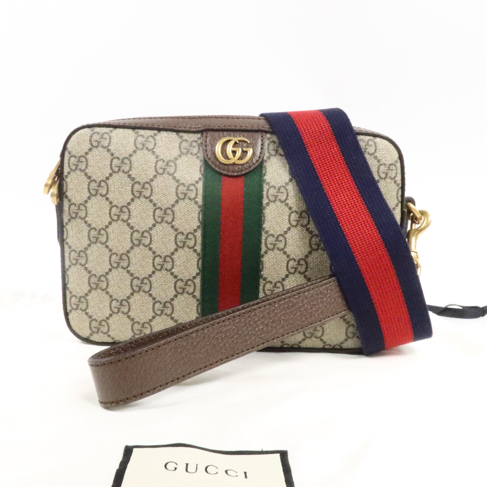 GUCCI 塗層帆布Ophidia GG肩背袋