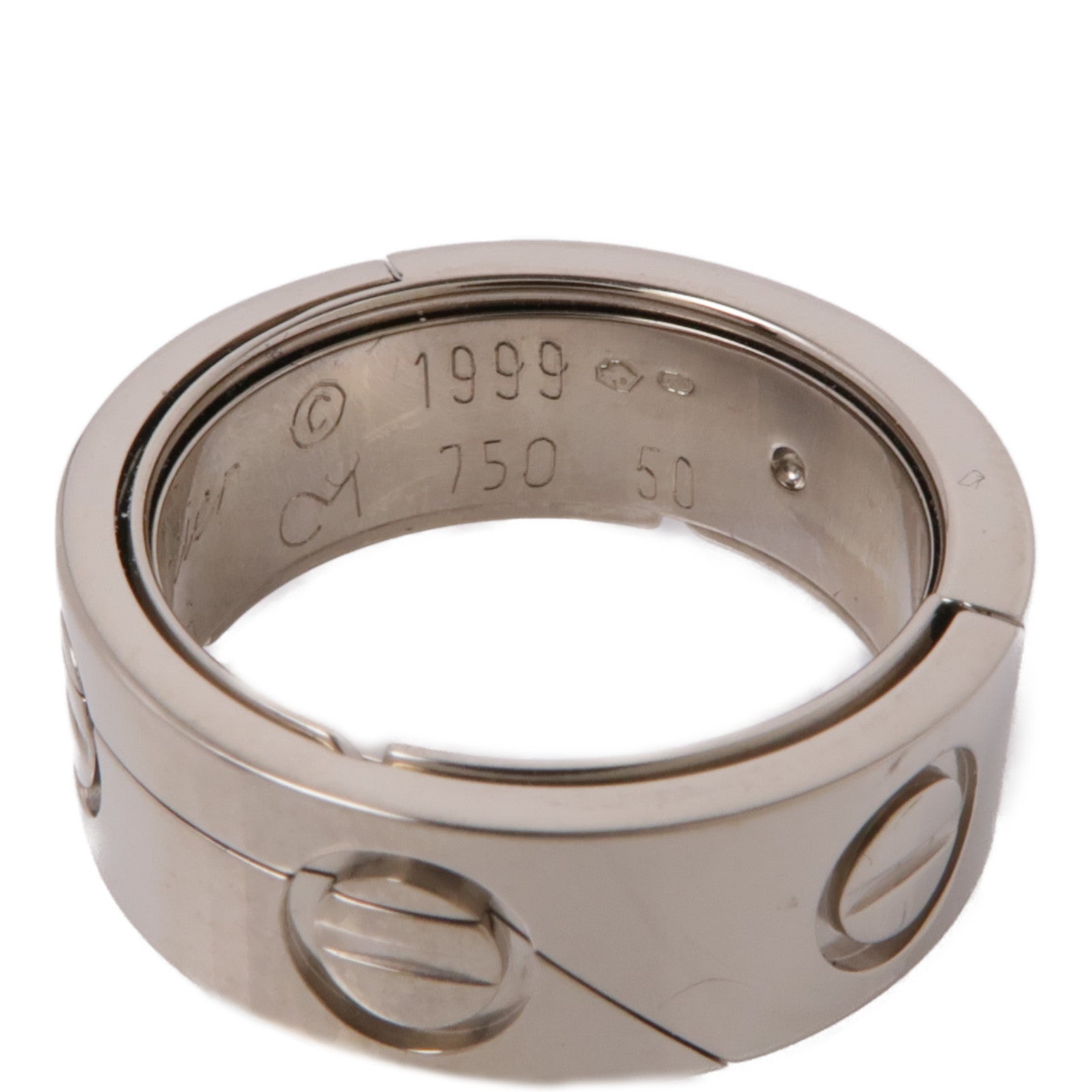 CARTIER 18K白金Astro Love Ring戒指Cartier#50/US#5.25