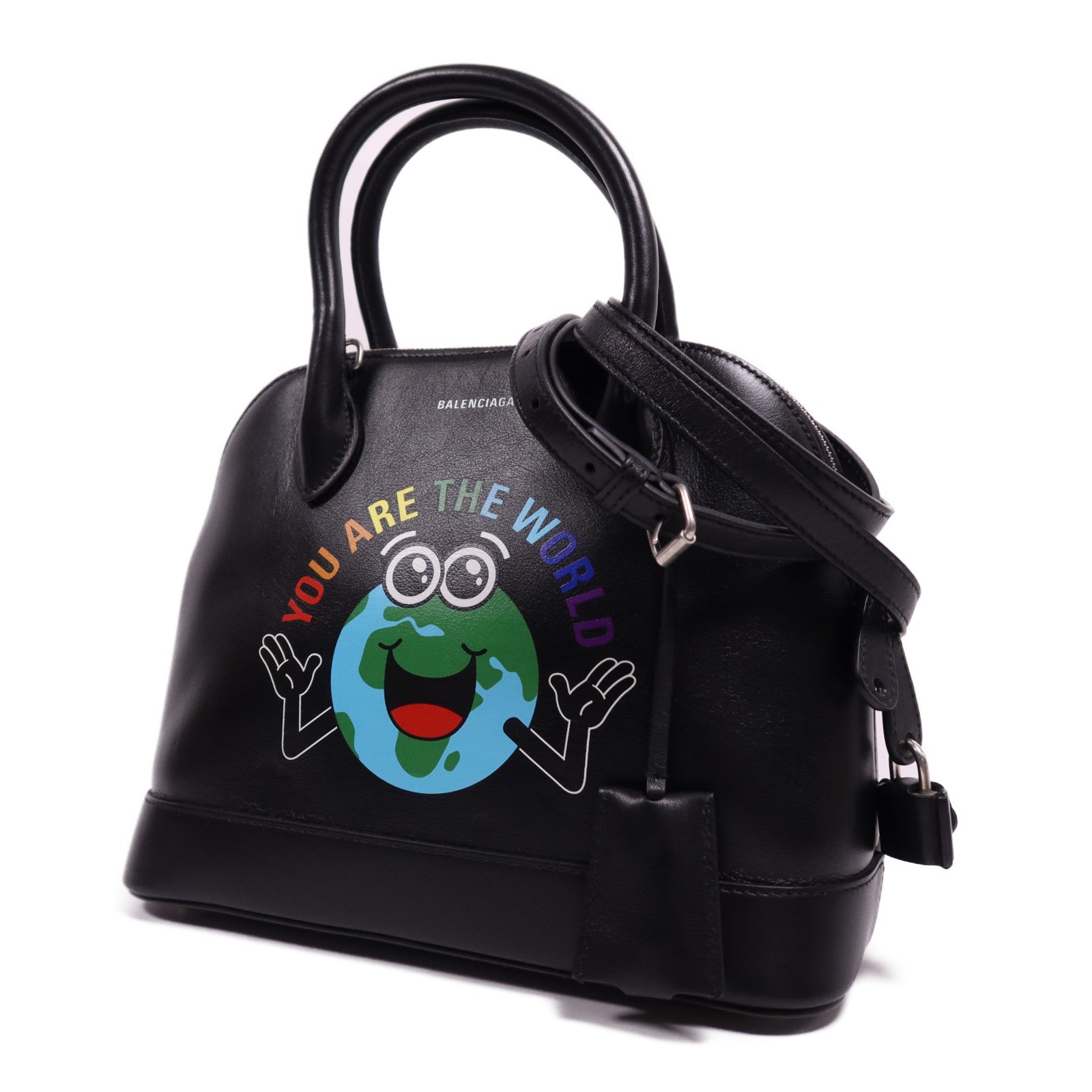 BALENCIAGA 牛皮皮革Ville Small銀扣手挽肩背兩用袋