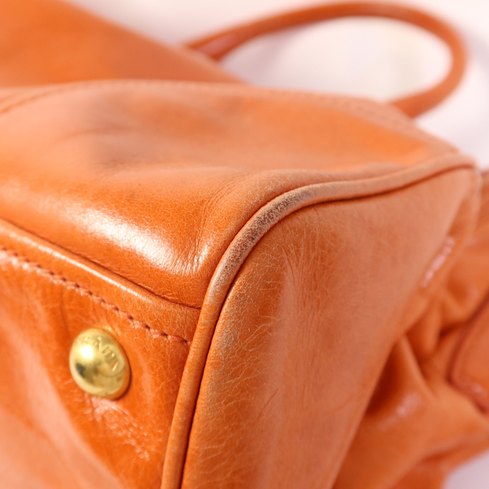 PRADA 牛皮皮革2 Way Shoulder Bag金扣手挽肩背兩用袋