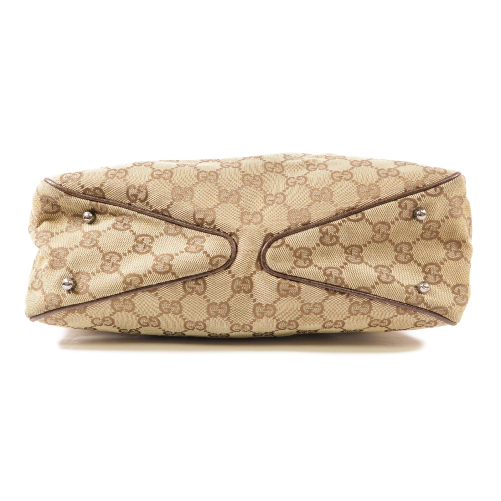 GUCCI 帆布Shoulder Bag銀扣肩背袋