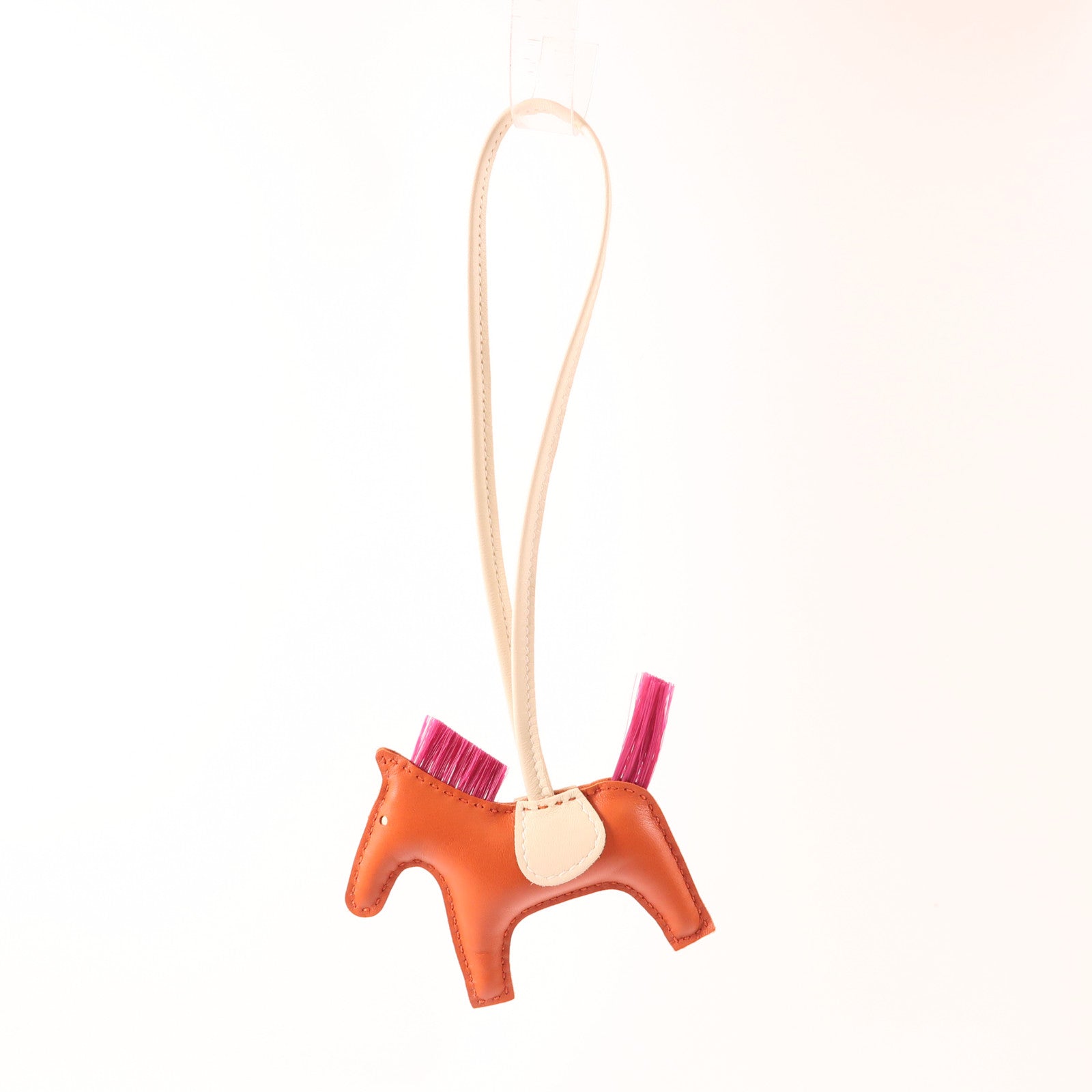 HERMES Agneau Milo皮革Redeo PM掛飾Orange Poppy