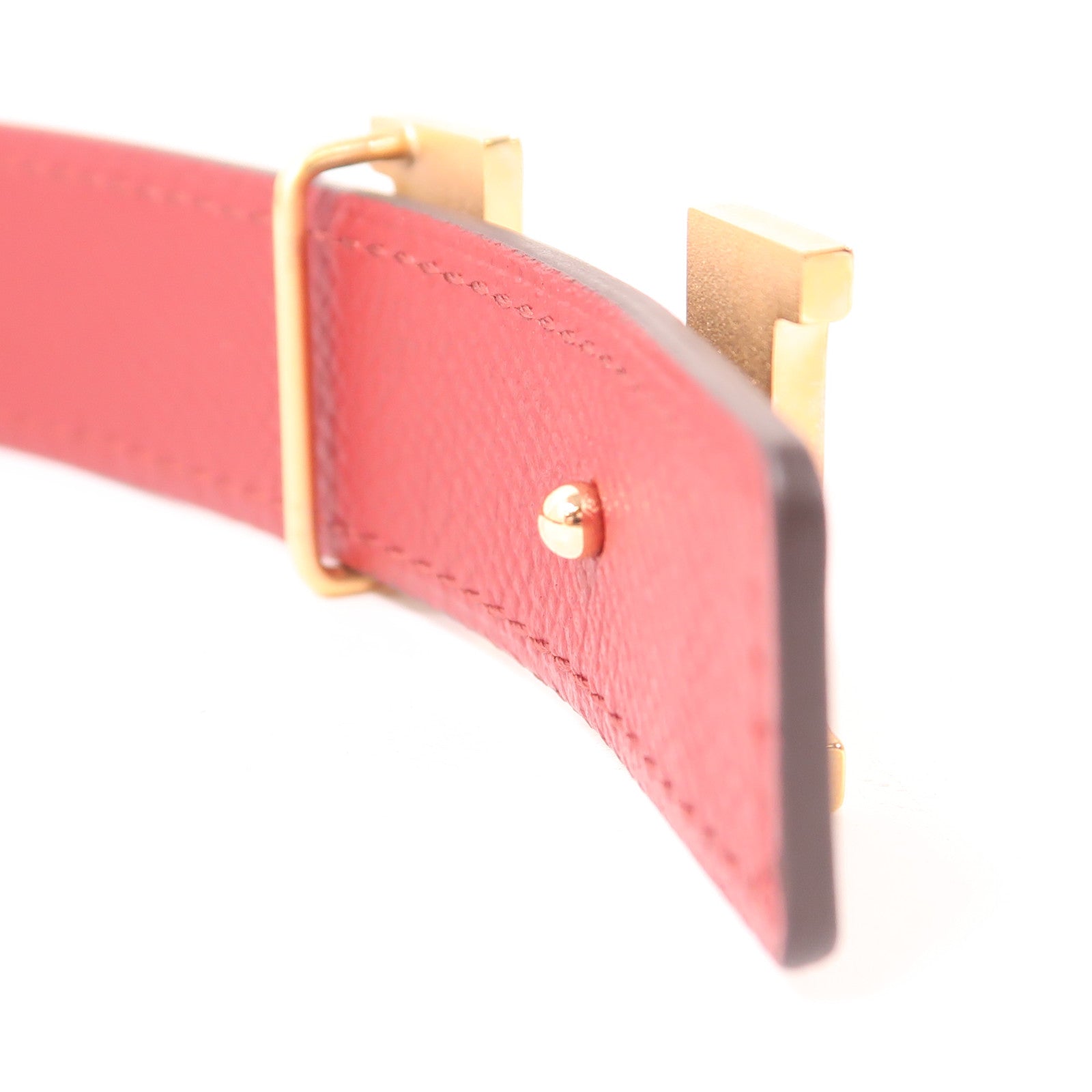 HERMES Swift皮革/Epsom皮革Mini Constance Belt金扣皮帶