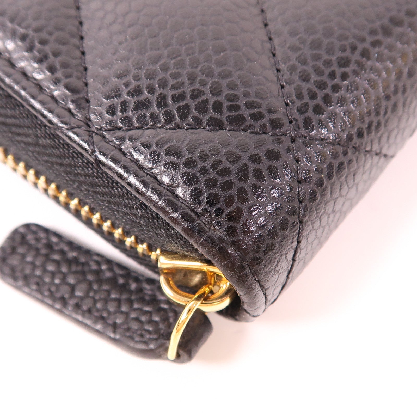 CHANEL 牛皮皮革Long Wallet金扣長錢包