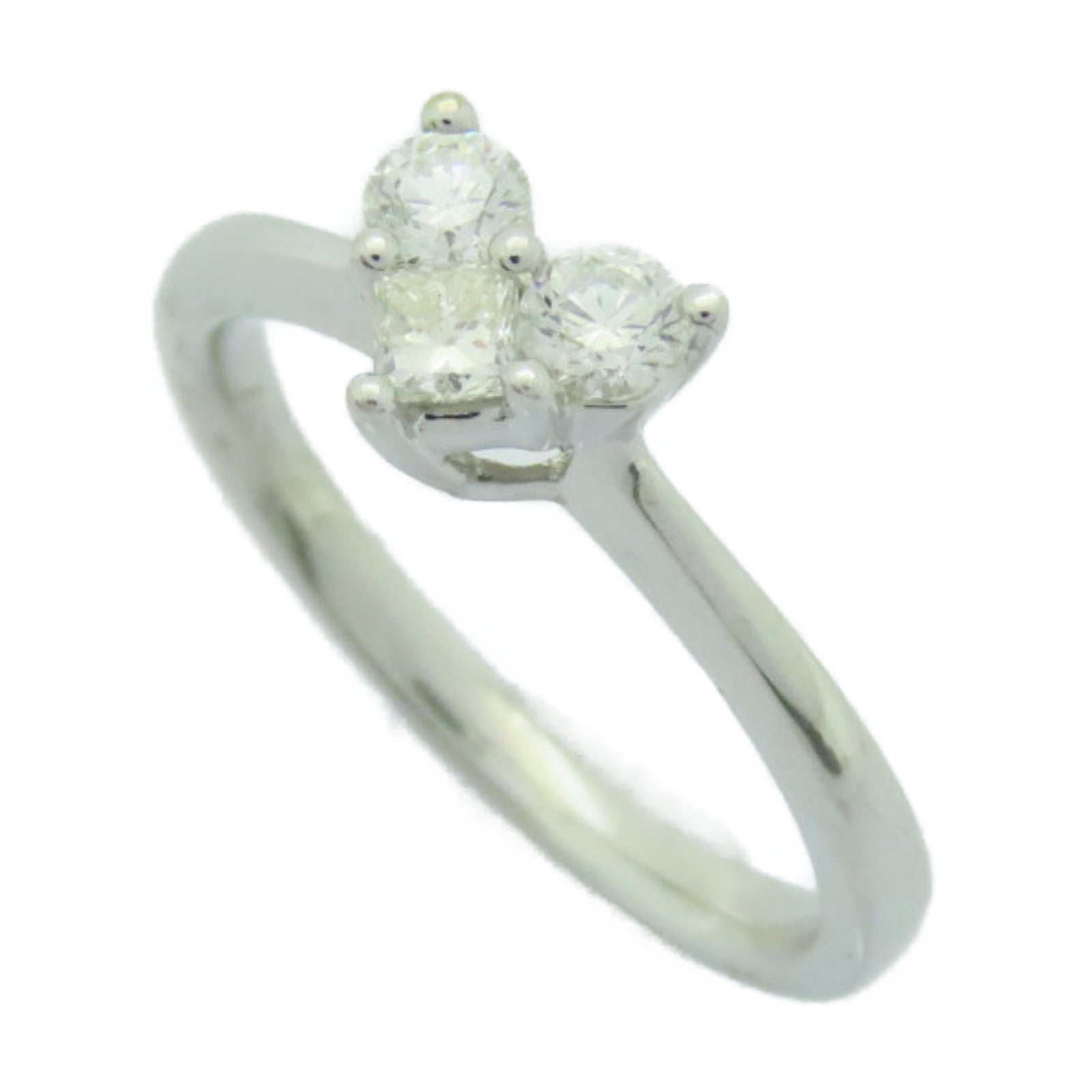 JEWELRY 【激減優惠】18K白金Diamond Ring 0.22ct/0.11ct鑽石戒指US#6
