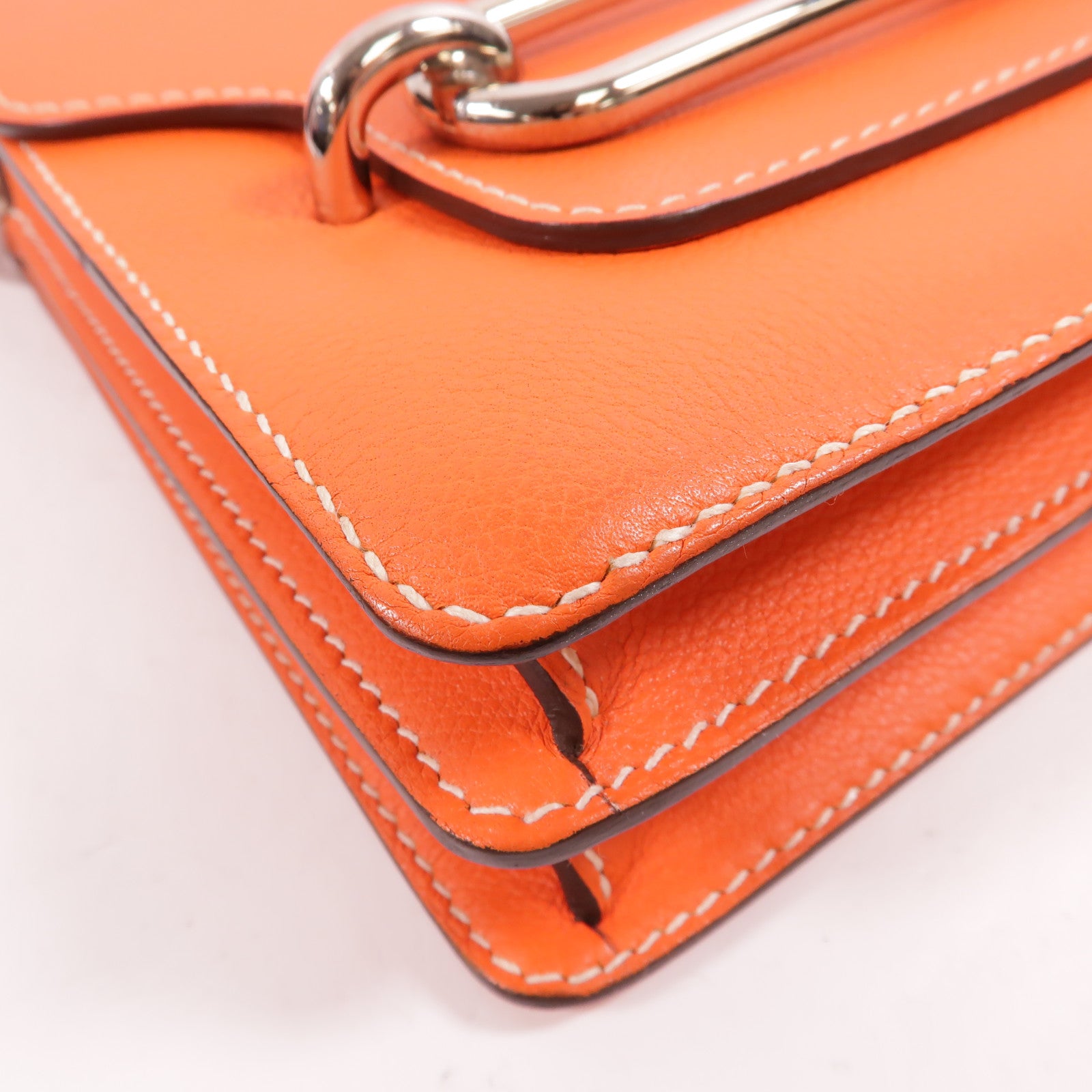 HERMES Evercolor皮革Roulis 23肩背袋Feu