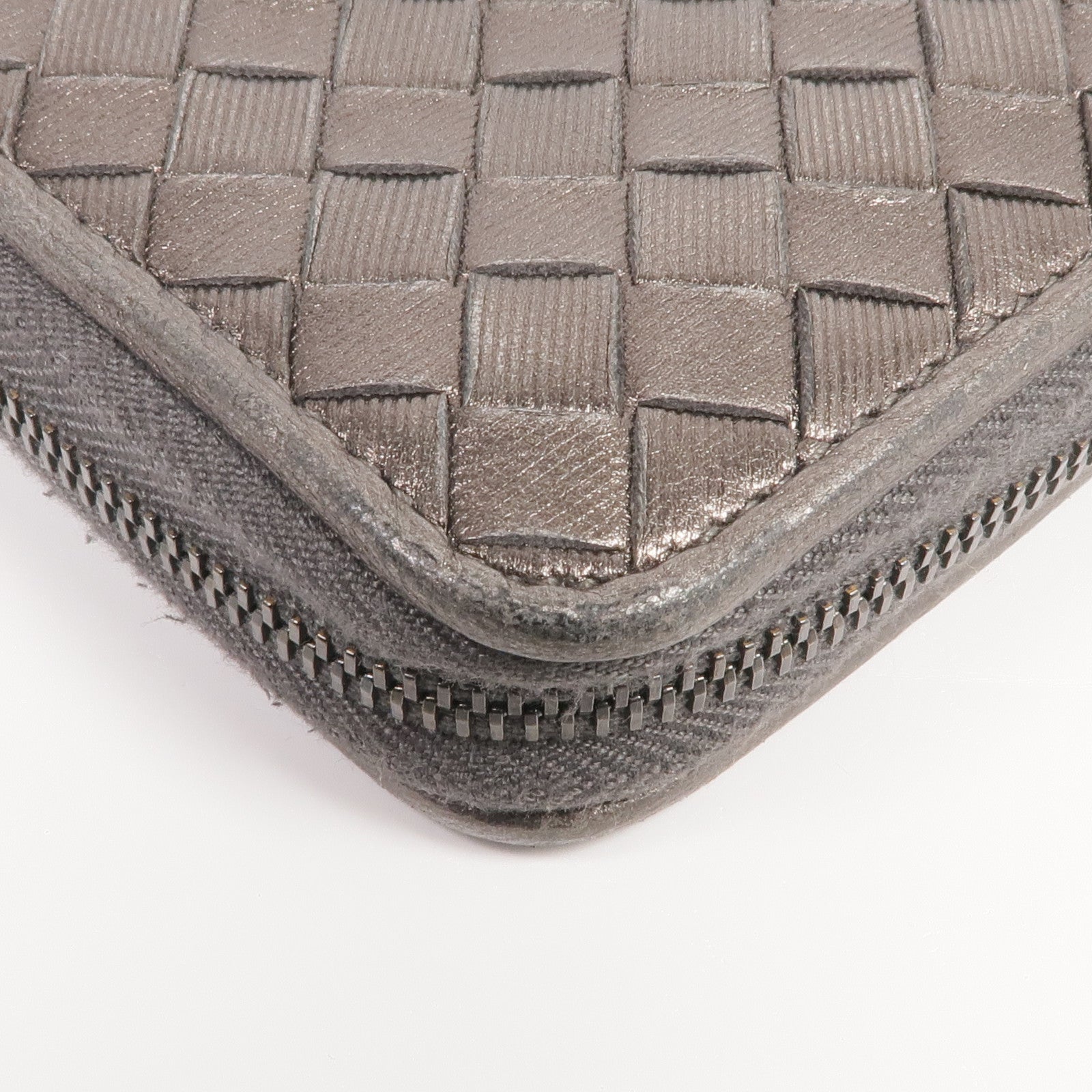 BOTTEGA VENETA 織紋皮革Zipped Long Wallet長錢包