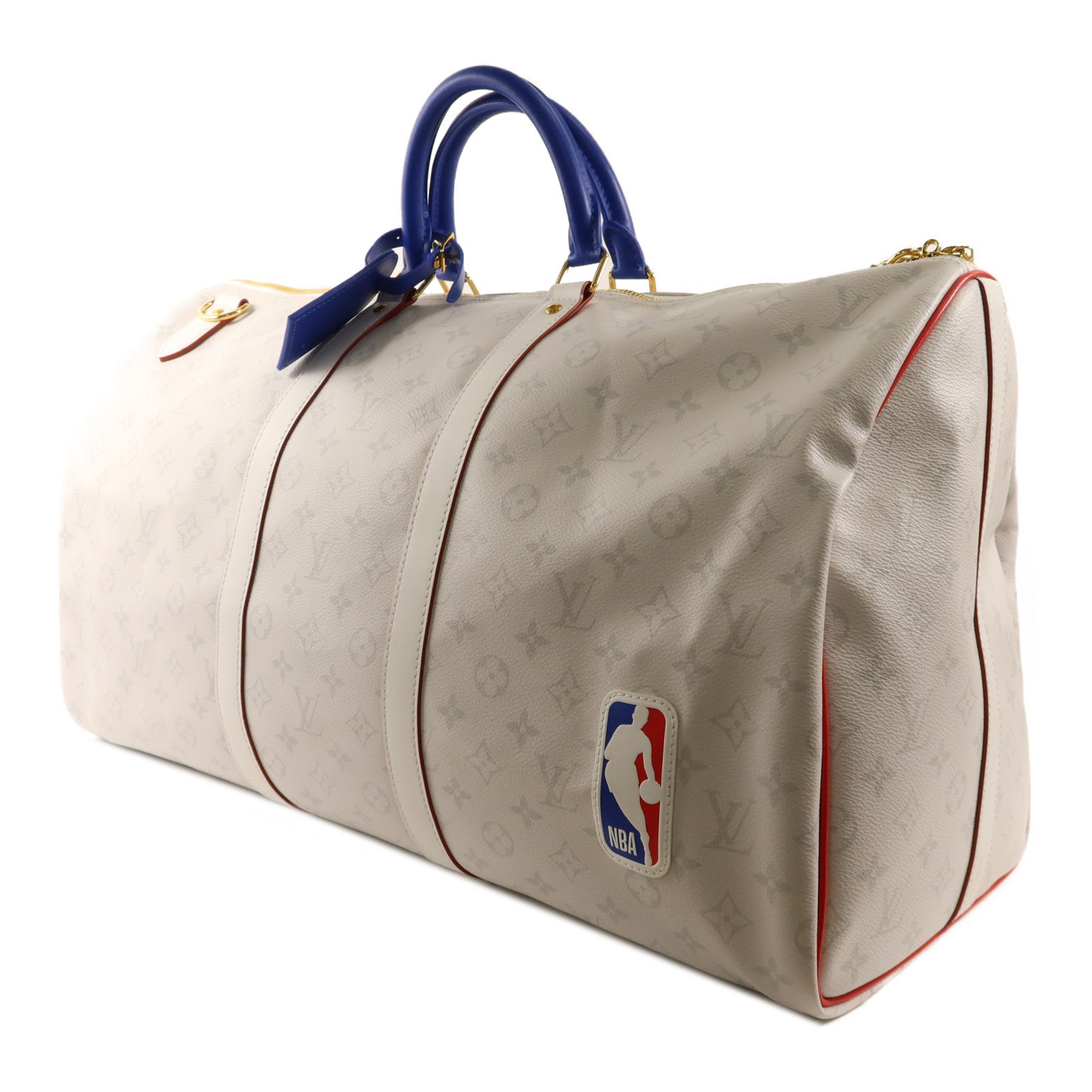 LOUIS VUITTON Monogram Antarctica LV X NBA Keepall Bandouliere55金扣手挽肩背兩用袋
