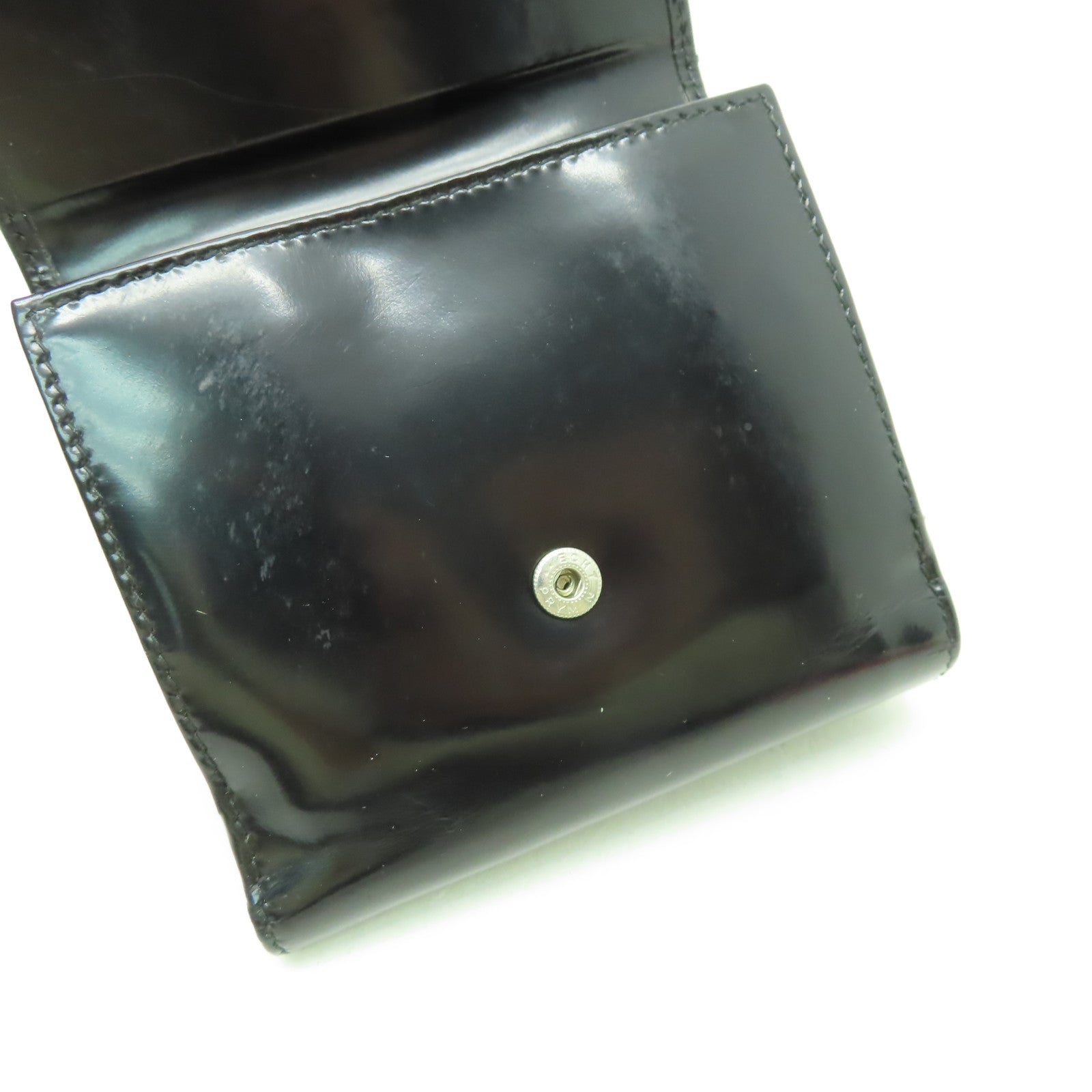 GUCCI 【激減優惠】牛皮皮革Wallet銀扣錢包黑色