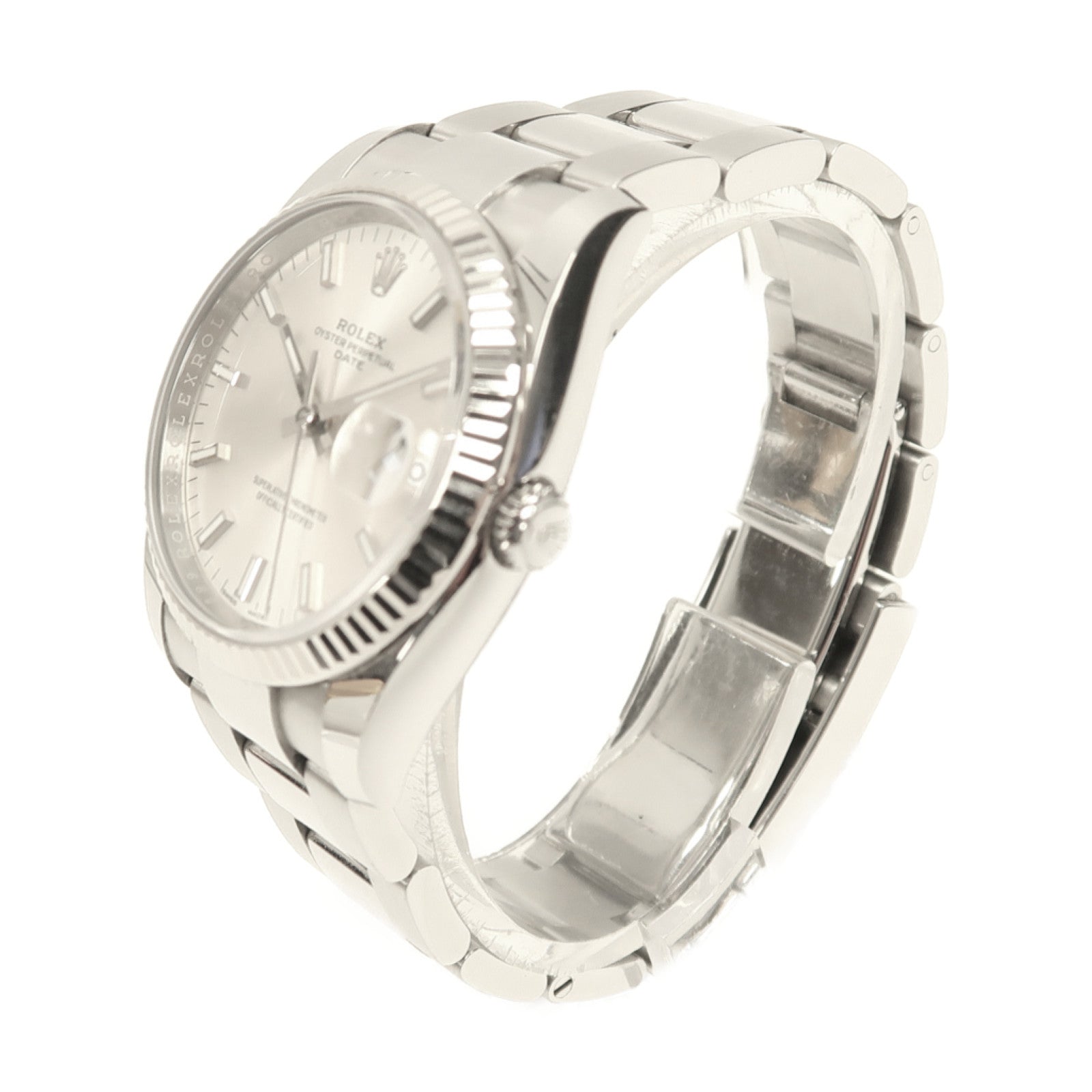 ROLEX Oyster Perpetual Date不鏽鋼手錶自動機芯銀色