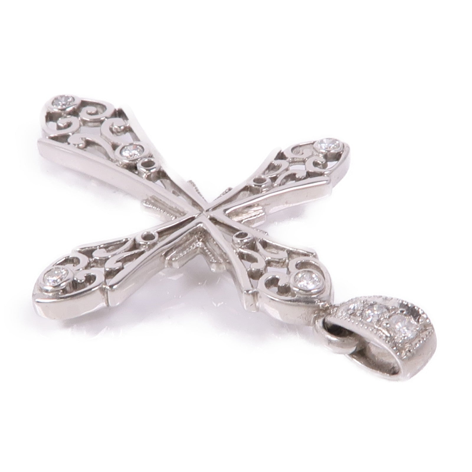 JEWELRY 【激減優惠】18K白金Diamond Pendant Top鑽石吊墜