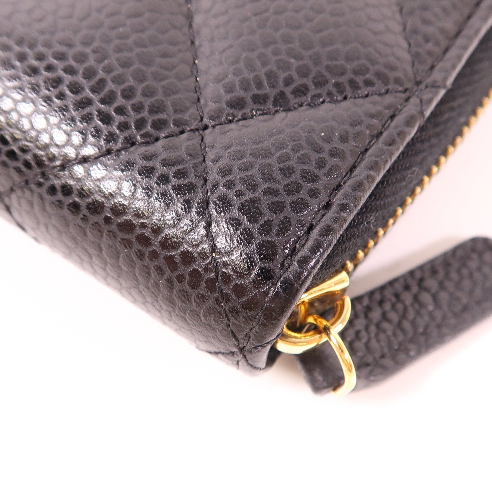 CHANEL 牛皮皮革Long Wallet金扣長錢包