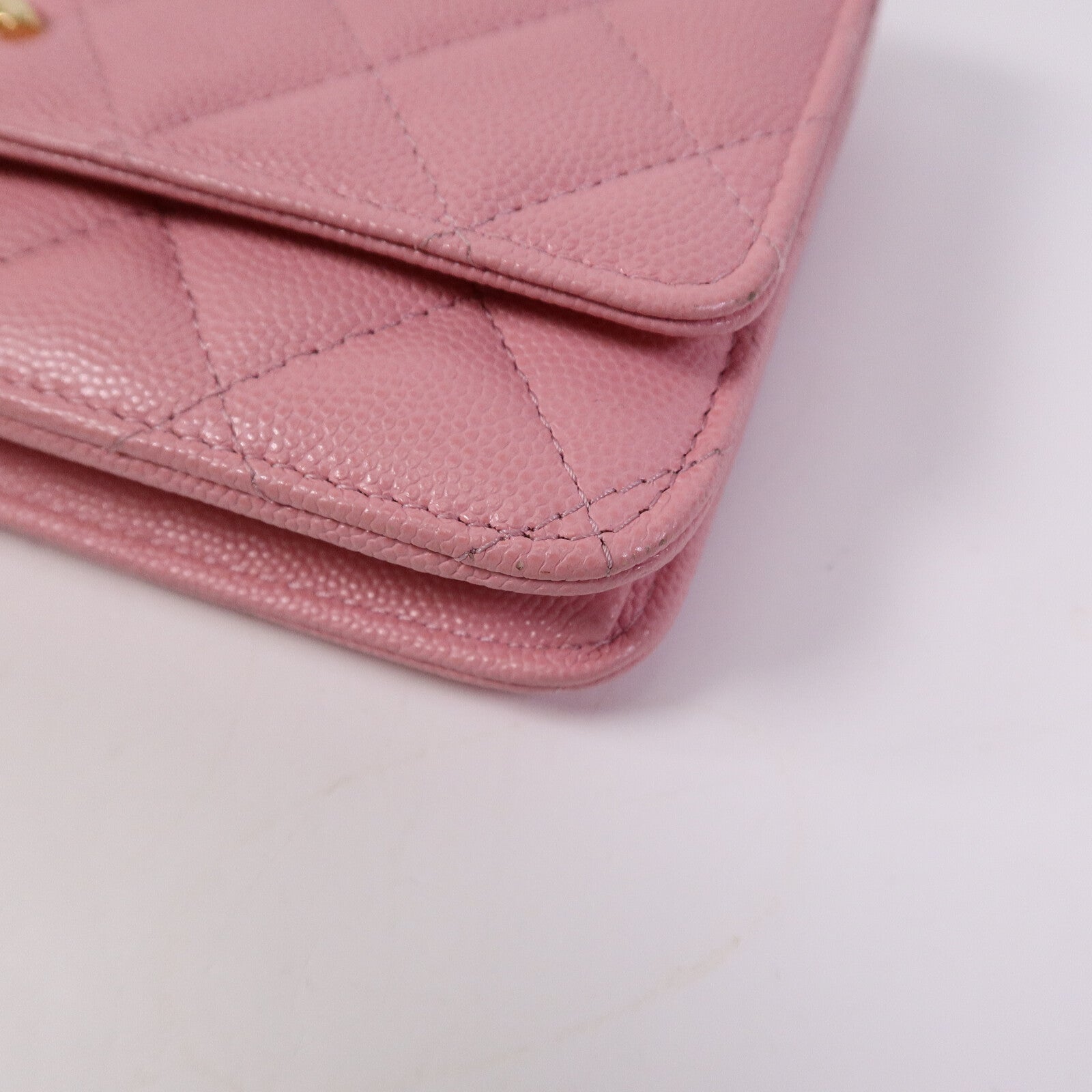 CHANEL 牛皮皮革WOC Wallet On Chain鏈帶手挽肩背兩用袋