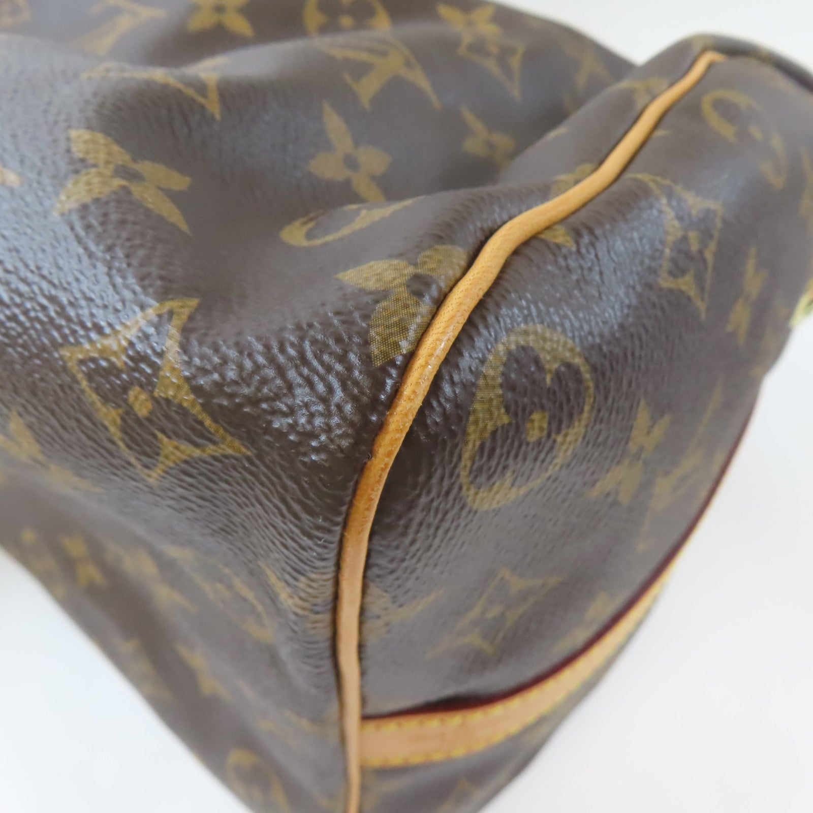LOUIS VUITTON Monogram Speedy Bandouliere 35金扣手挽肩背兩用袋啡色