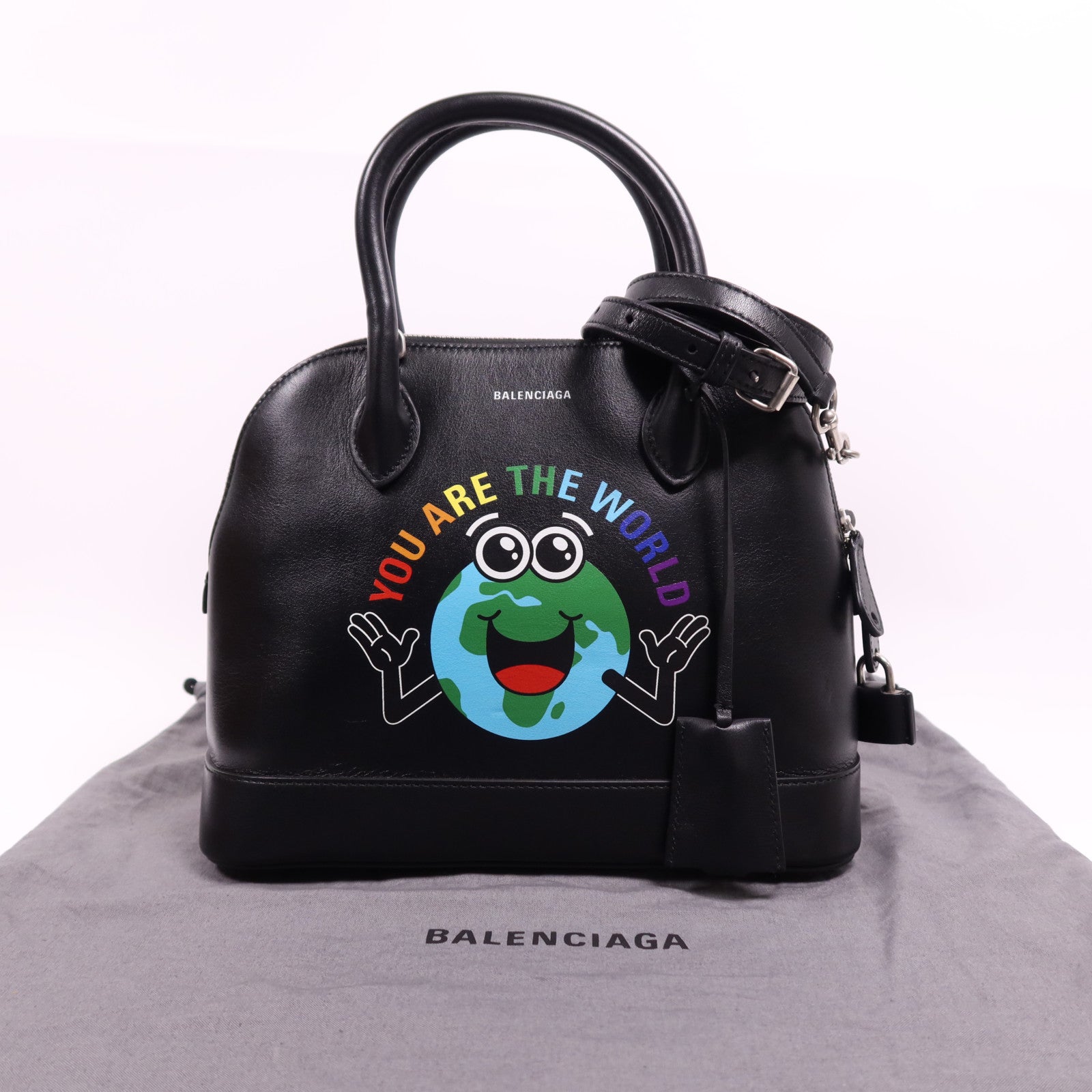 BALENCIAGA 【激減優惠】牛皮皮革Ville Small銀扣手挽肩背兩用袋