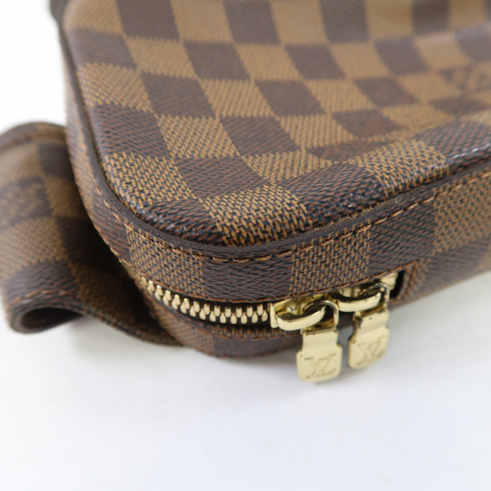 LOUIS VUITTON Damier Ebene Geronimos金扣腰包啡色
