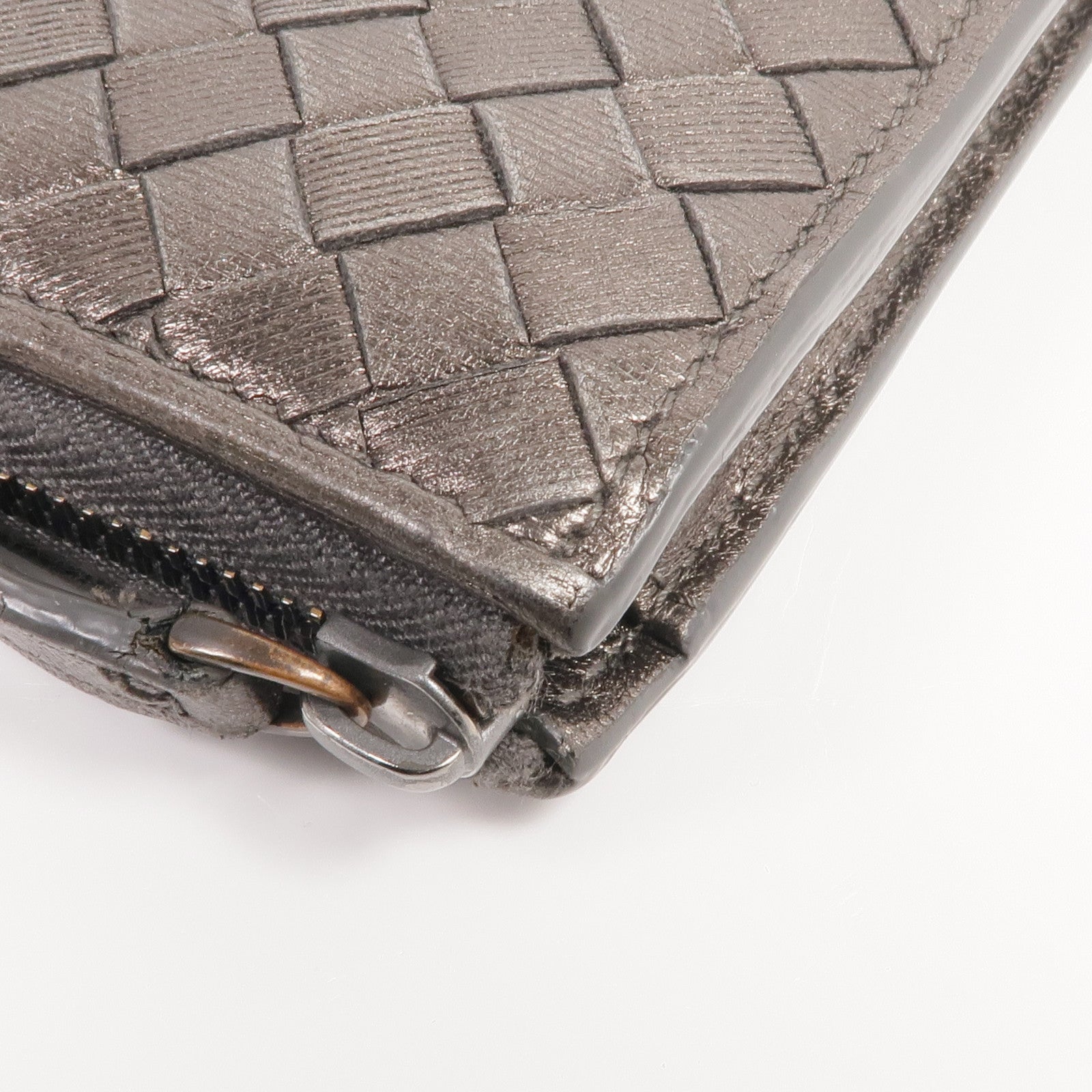 BOTTEGA VENETA 織紋皮革Zipped Long Wallet長錢包