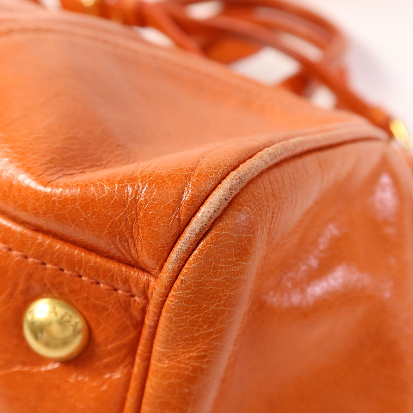 PRADA 牛皮皮革2 Way Shoulder Bag金扣手挽肩背兩用袋