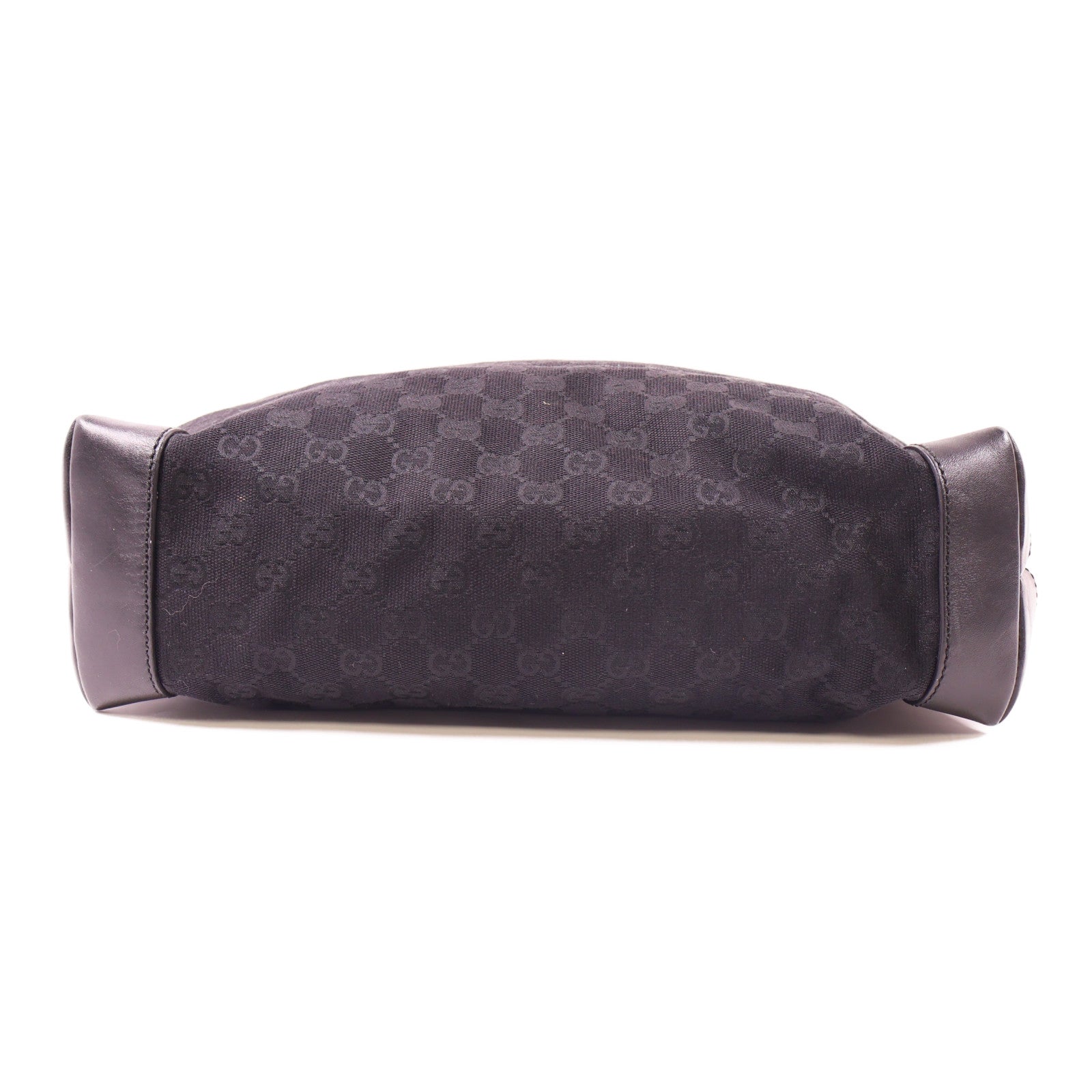 GUCCI 帆布Shoulder Bag銀扣肩背袋黑色