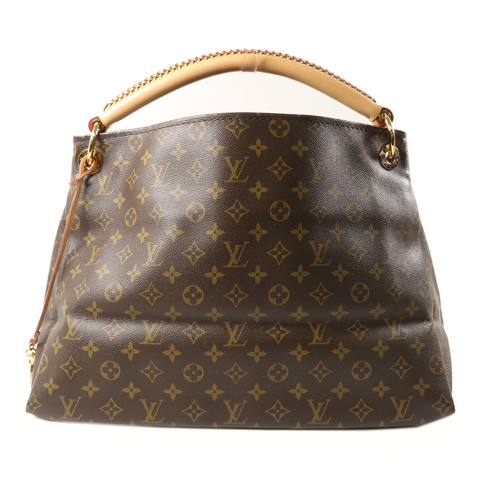 LOUIS VUITTON Monogram Artsy MM金扣肩背袋棕色