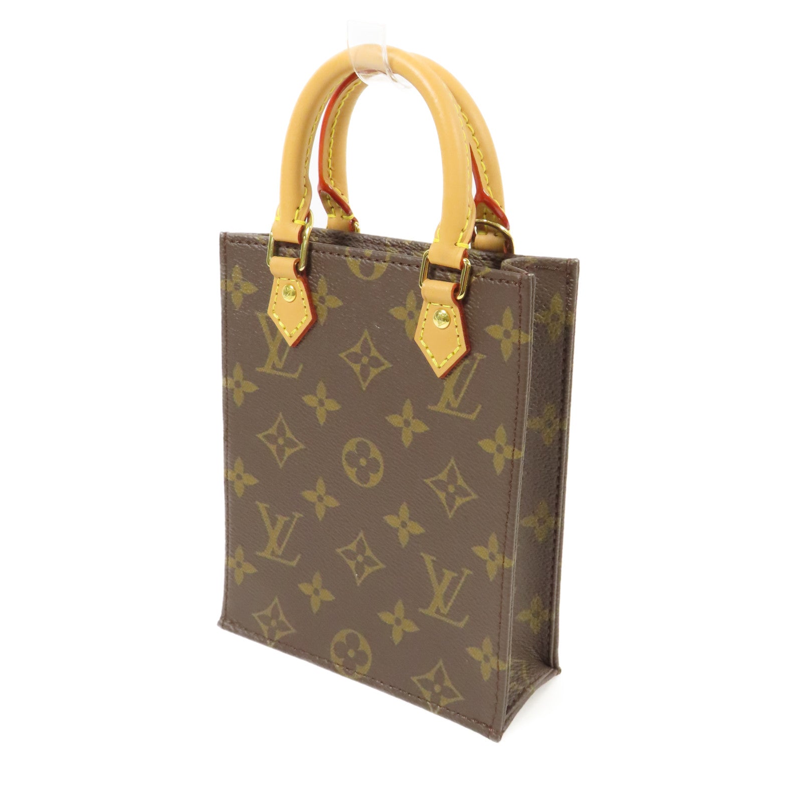 LOUIS VUITTON 【激減優惠】Monogram Petit Sac Plat金扣手挽肩背兩用袋