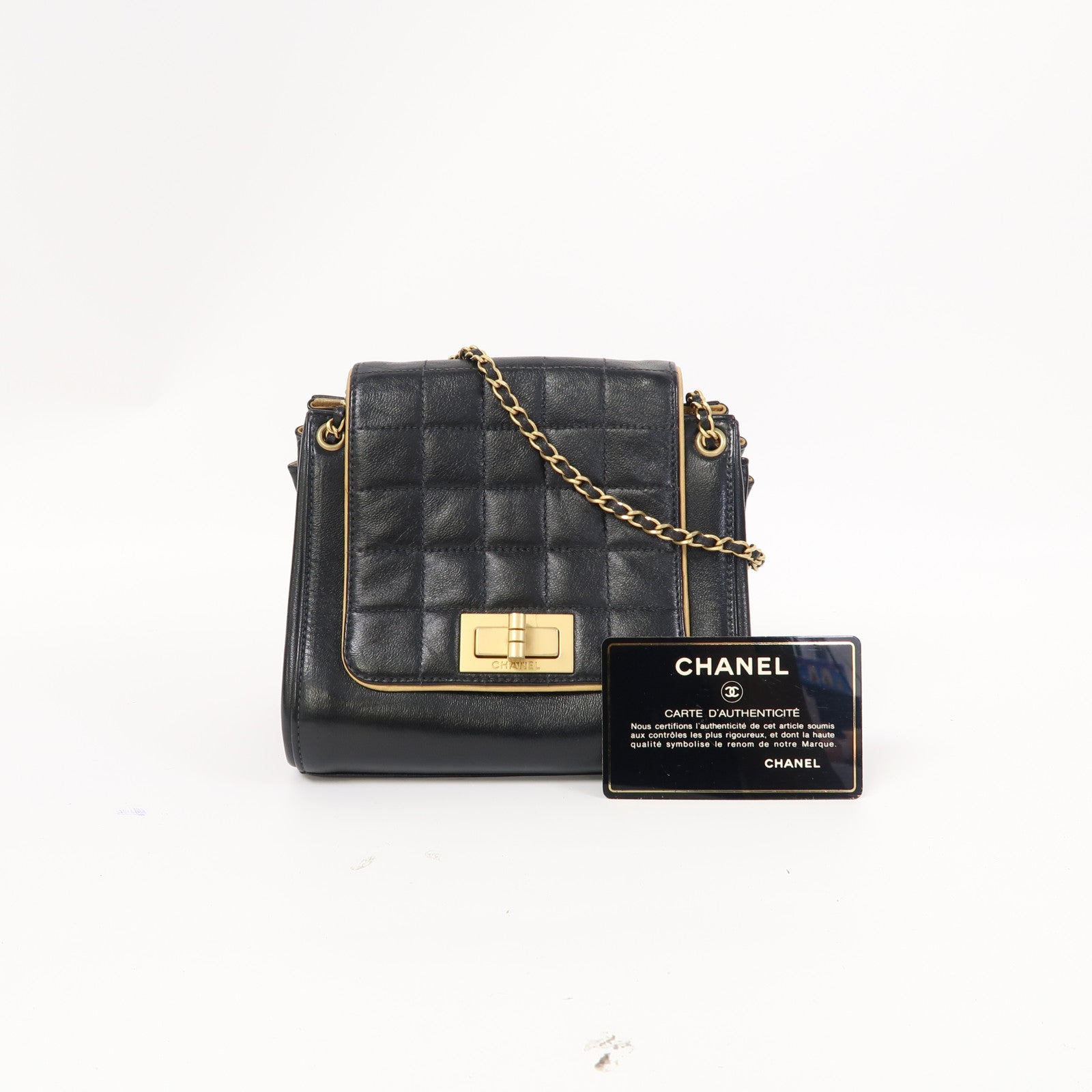 CHANEL 【激減優惠】羊皮皮革Vanity Chain Bag金扣手挽肩背兩用袋黑色