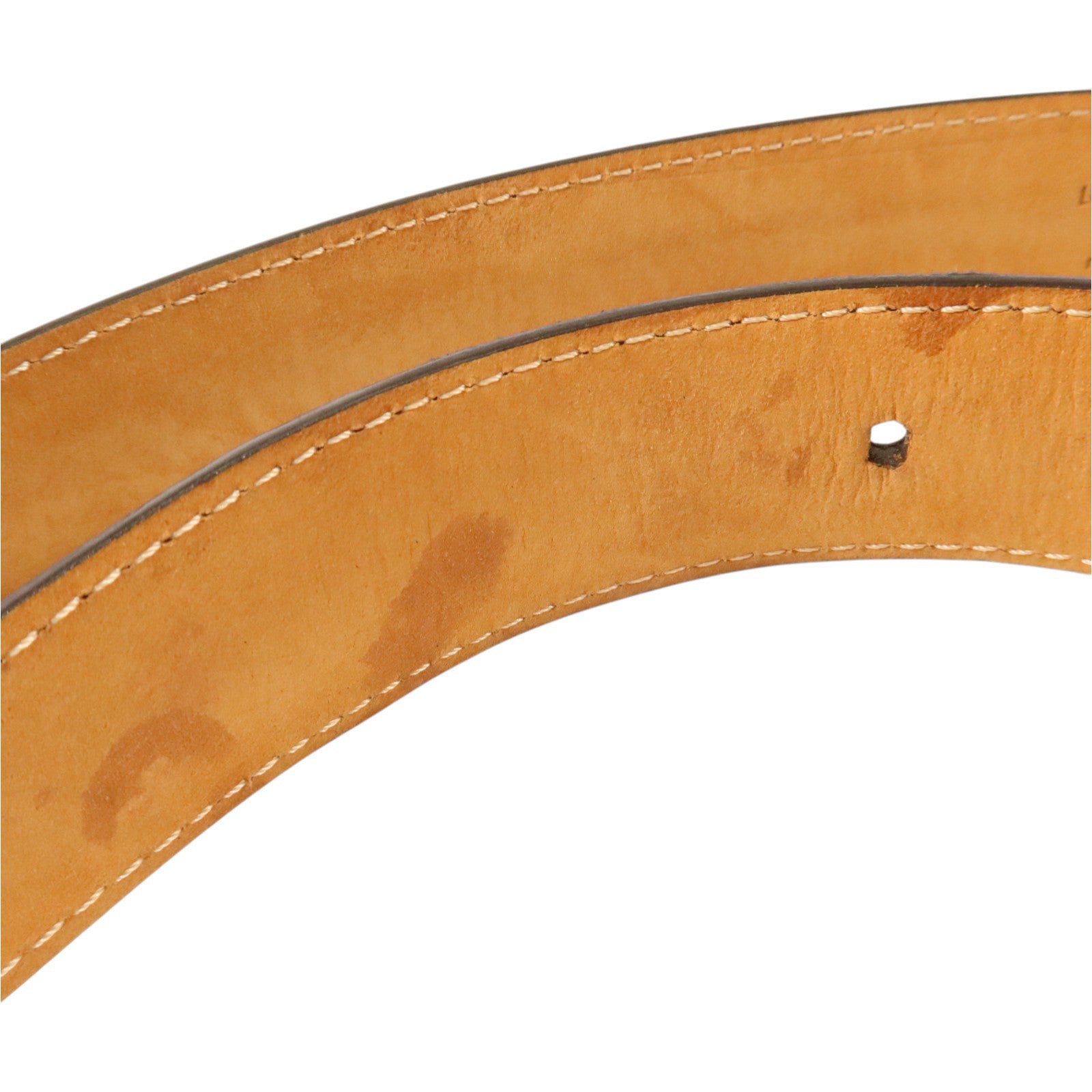LOUIS VUITTON Monogram Ellipse Belt 100cm金扣腰帶