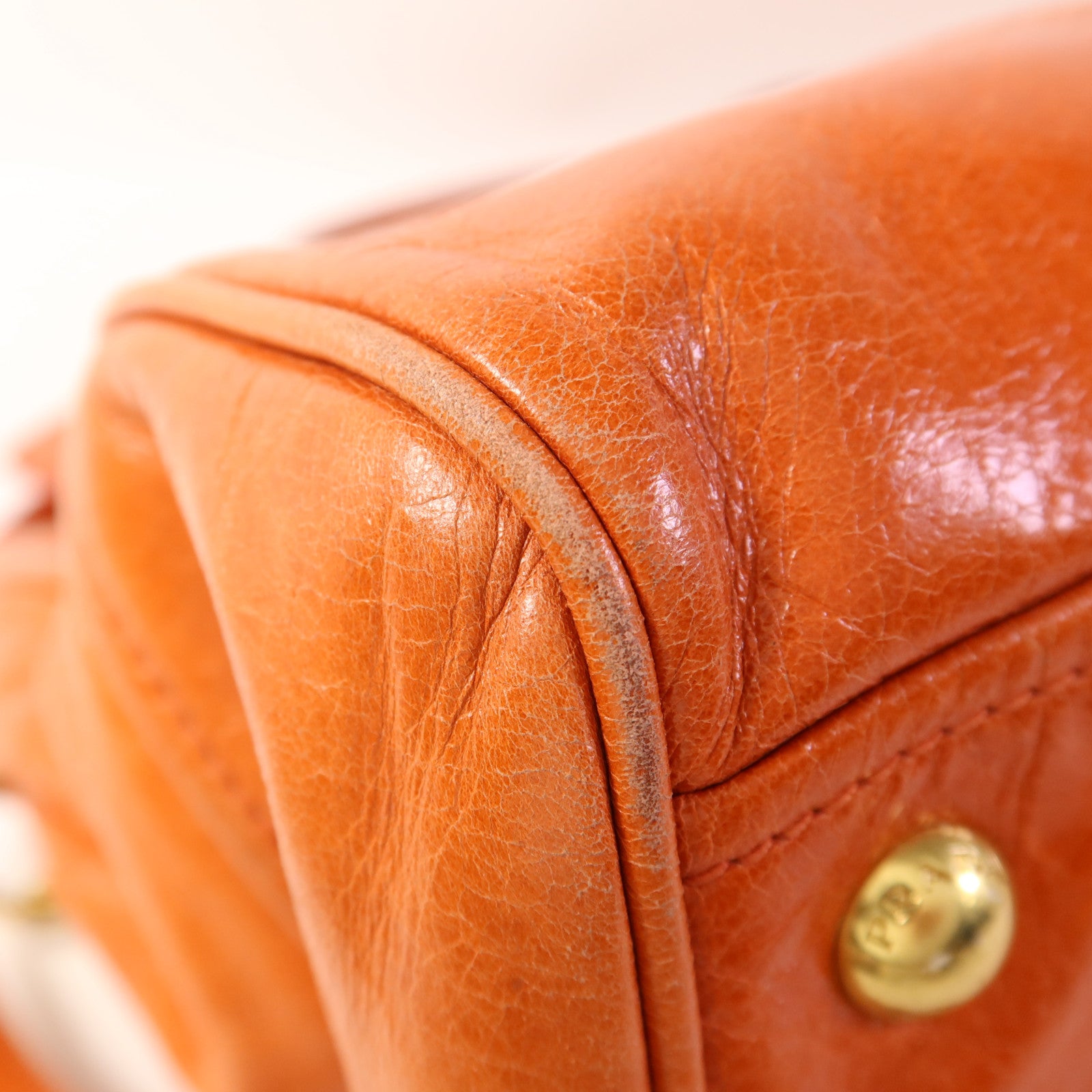 PRADA 牛皮皮革2 Way Shoulder Bag金扣手挽肩背兩用袋