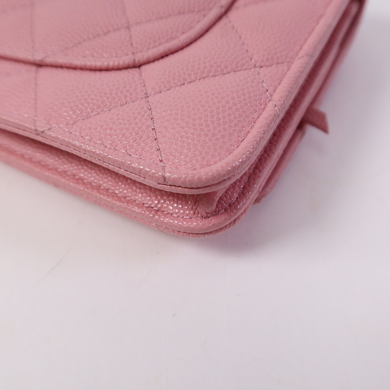 CHANEL 牛皮皮革WOC Wallet On Chain鏈帶手挽肩背兩用袋