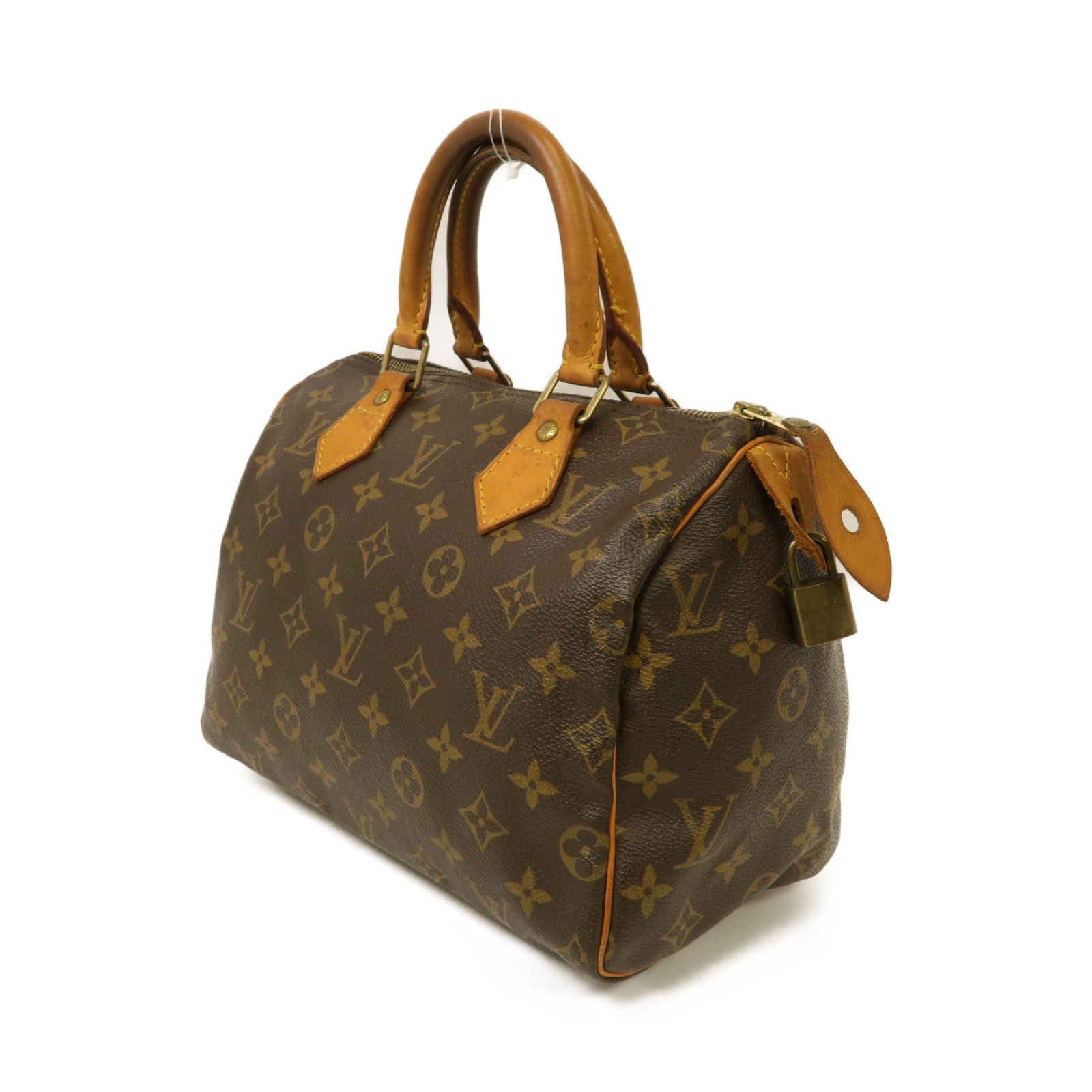 LOUIS VUITTON Monogram Speedy 25 Hand Bag金扣手挽袋啡色