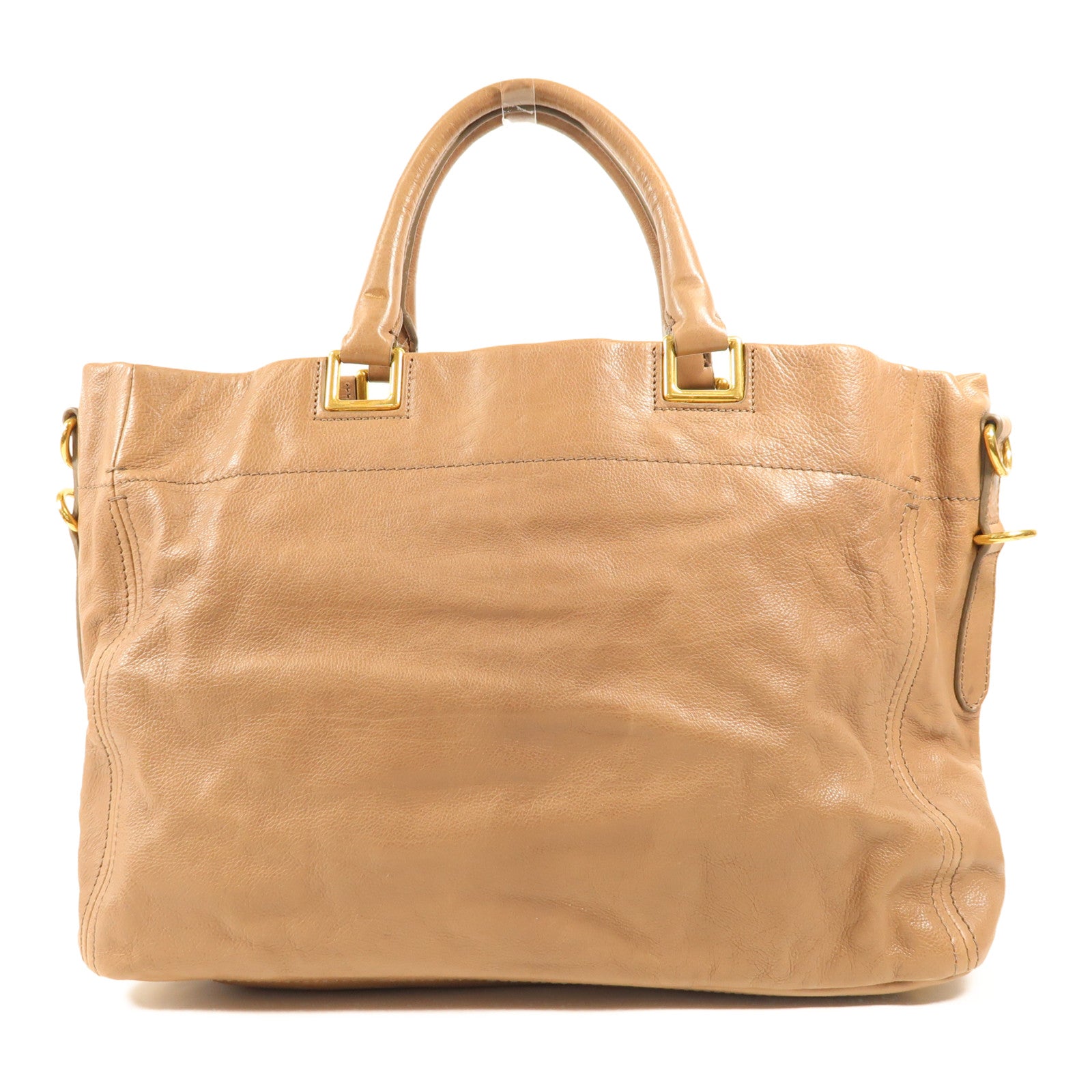 PRADA 牛皮皮革2 Way Shoulder Bag金扣手挽肩背兩用袋