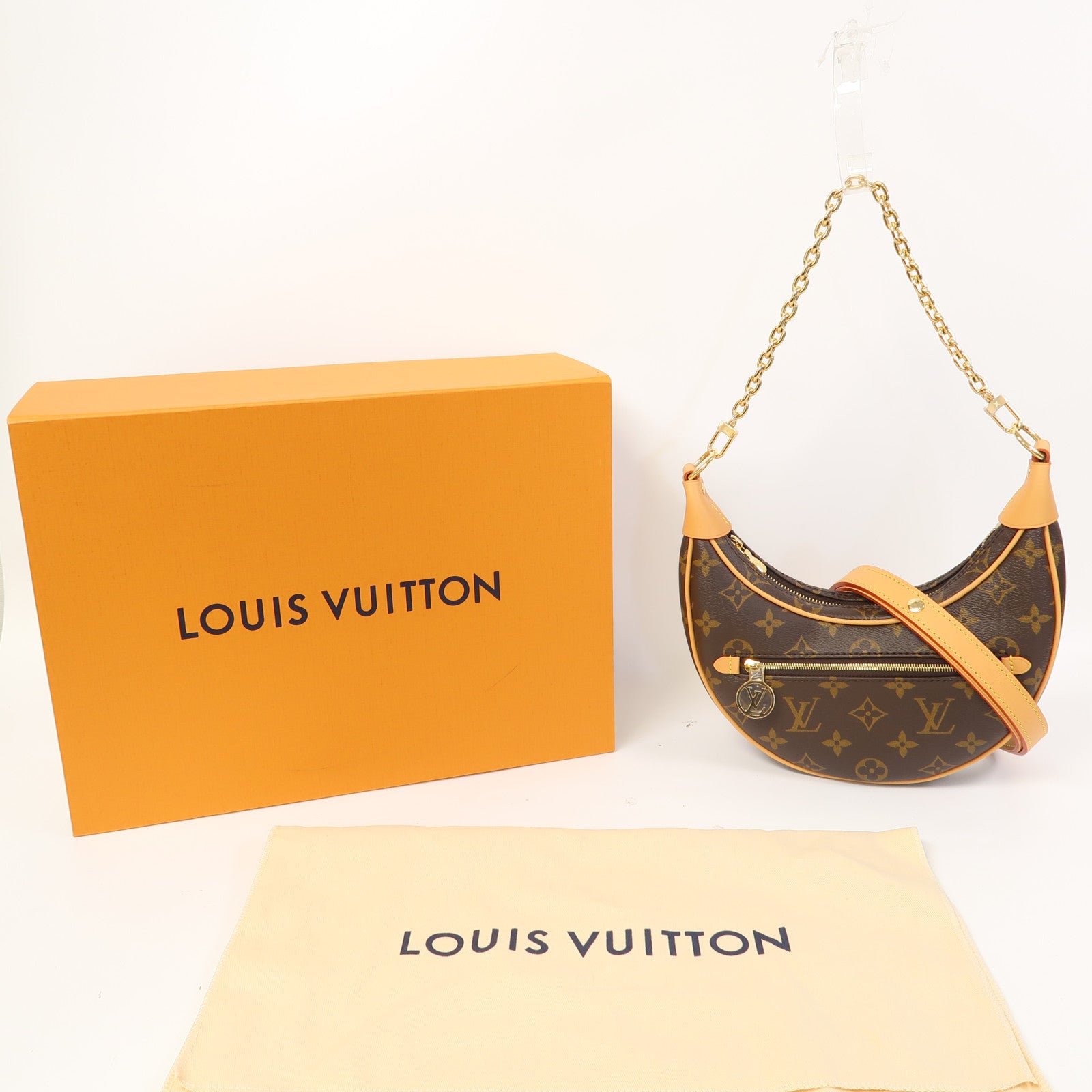 LOUIS VUITTON 【激減優惠】Monogram Loop PM金扣手挽肩背兩用袋啡色