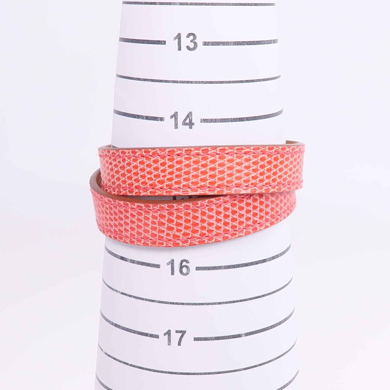 HERMES 【激減優惠】Lizard皮革Kelly Double Tour Bracelet金扣手帶