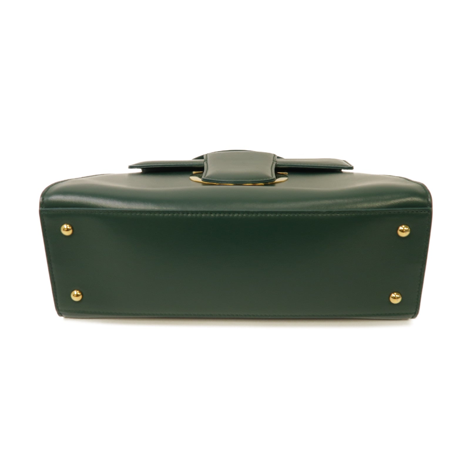 Salvatore Ferragamo 牛皮皮革2way Shoulder Bag金扣手挽肩背兩用袋綠色