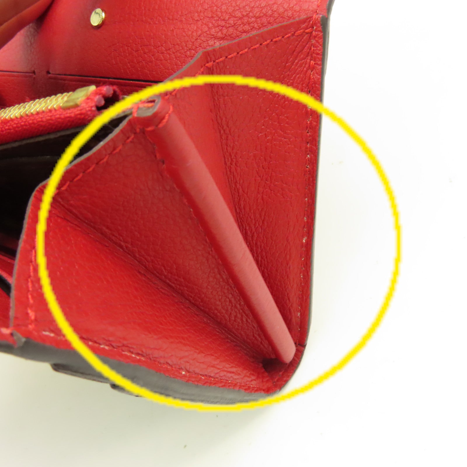 LOUIS VUITTON 【激減優惠】Monogram Pallas Long Wallet金扣長錢包啡色/紅色