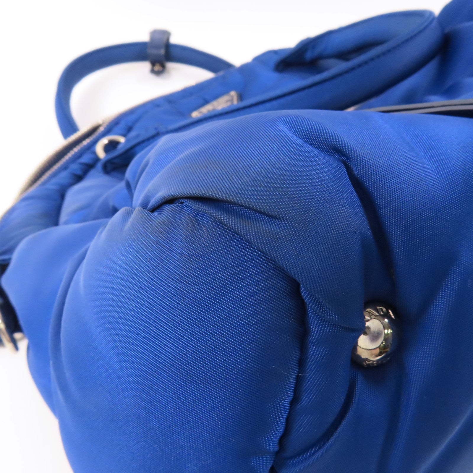 PRADA 尼龍2 Way Bag銀扣手挽肩背兩用袋