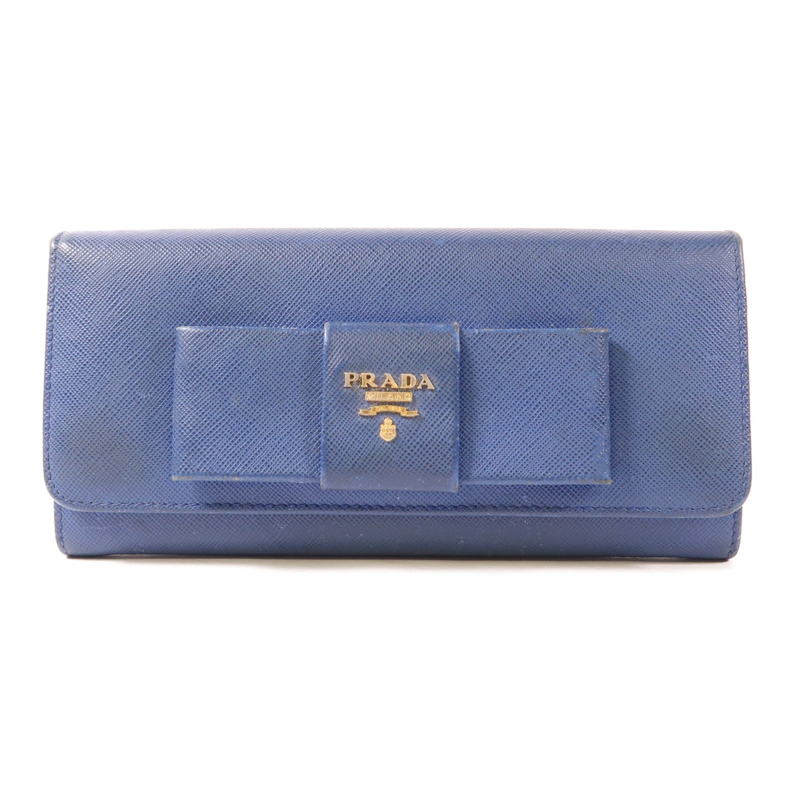 PRADA 【激減優惠】牛皮皮革Long Wallet金扣長錢包