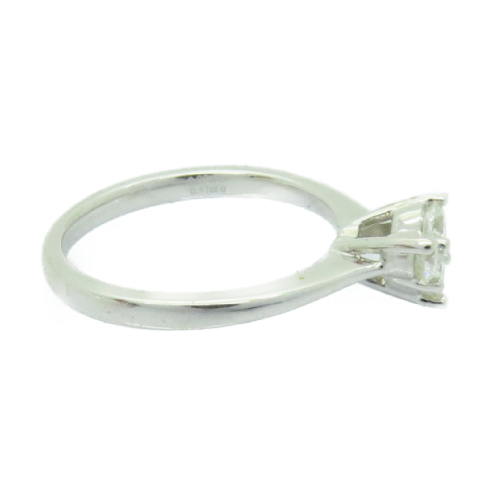 JEWELRY 【激減優惠】18K白金Diamond Ring 0.22ct/0.11ct鑽石戒指US#6