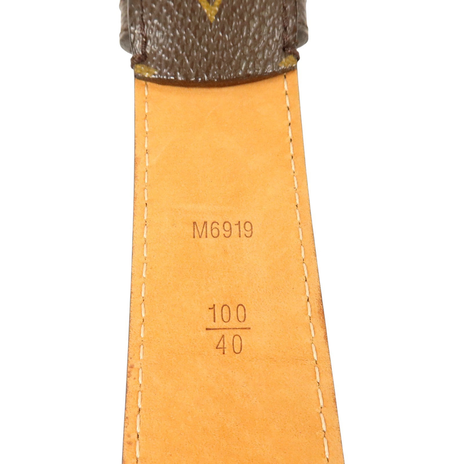 LOUIS VUITTON Monogram Ellipse Belt 100cm金扣腰帶