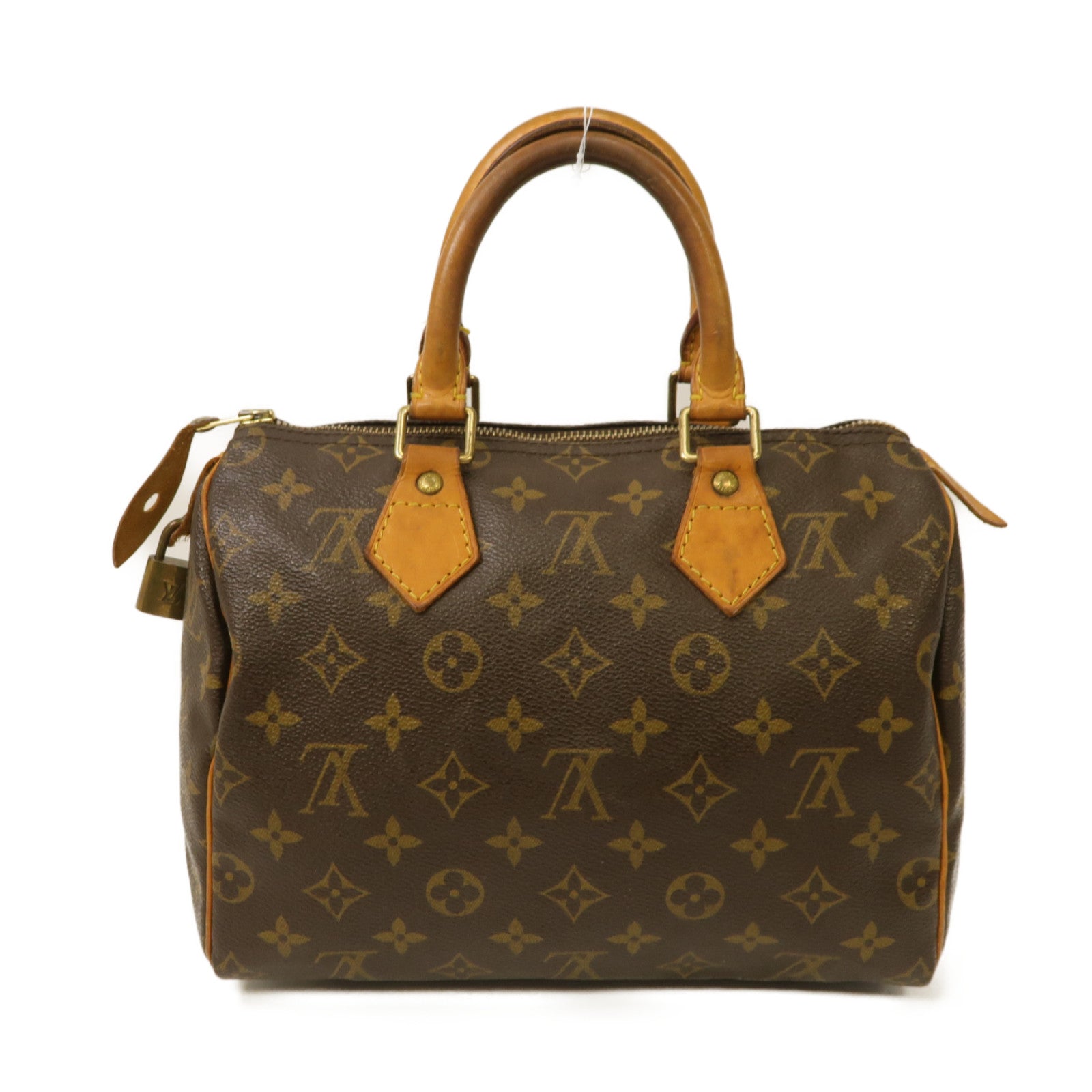 LOUIS VUITTON Monogram Speedy 25 Hand Bag金扣手挽袋啡色