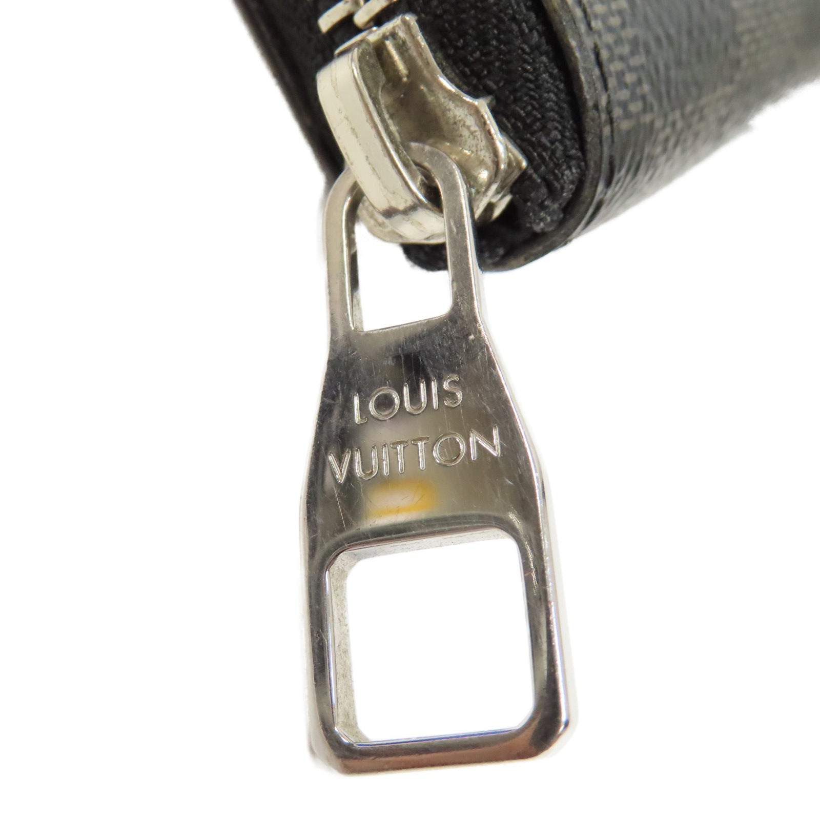 LOUIS VUITTON 【激減優惠】Damier Graphite Zippy Vertical Long Wallet銀扣拉鍊長錢包黑色
