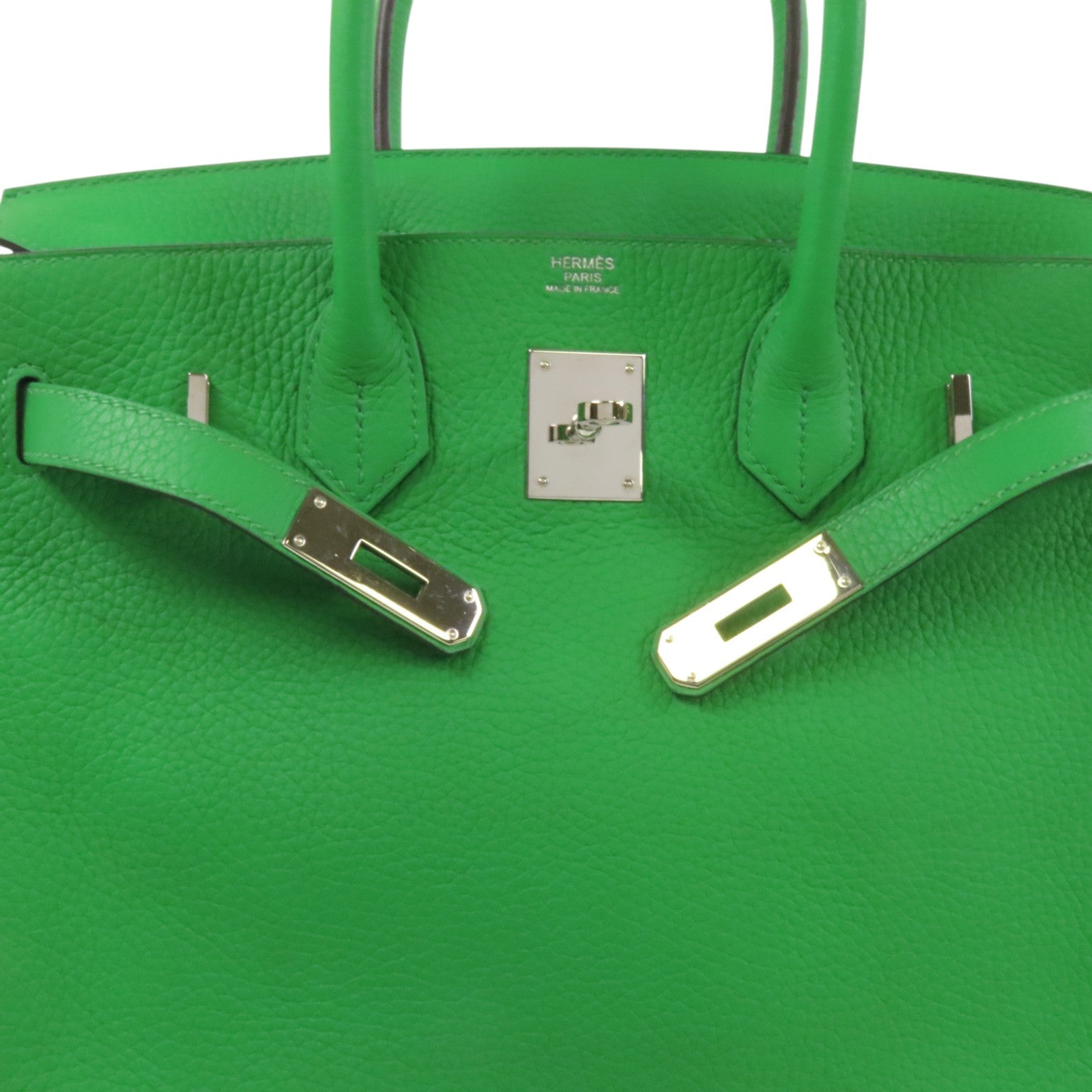 HERMES Clemence皮革Birkin 30銀扣手挽袋