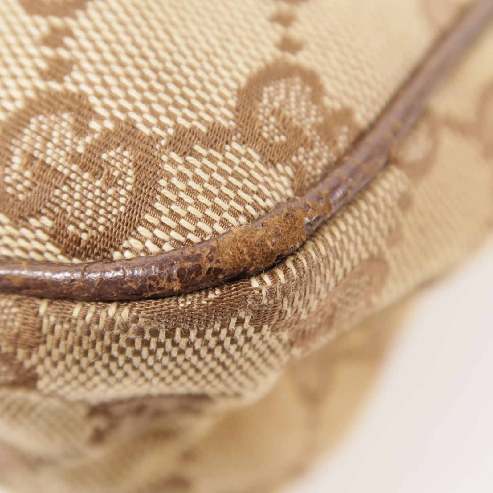 GUCCI 帆布Shoulder Bag銀扣肩背袋