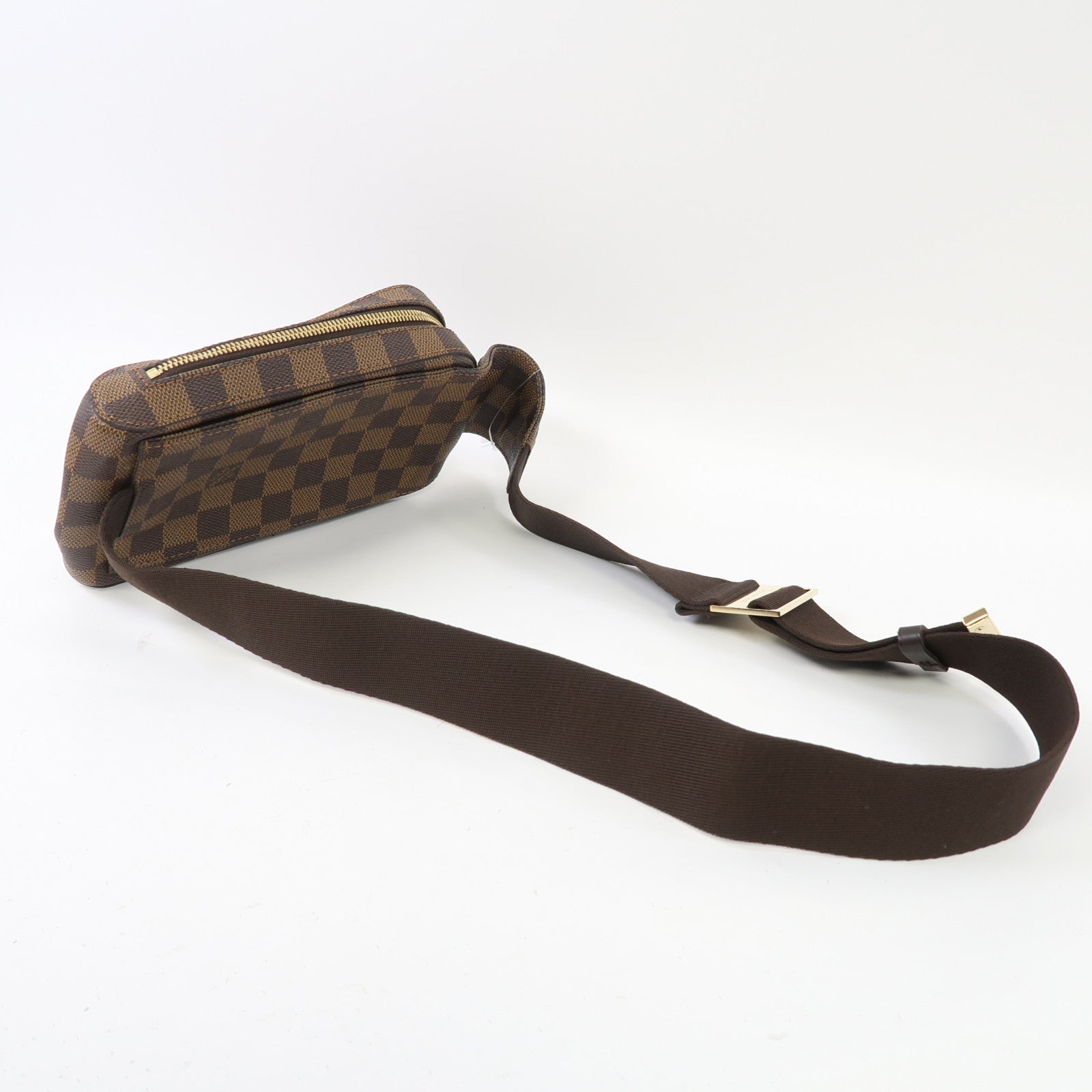 LOUIS VUITTON Damier Ebene Geronimos金扣腰包啡色