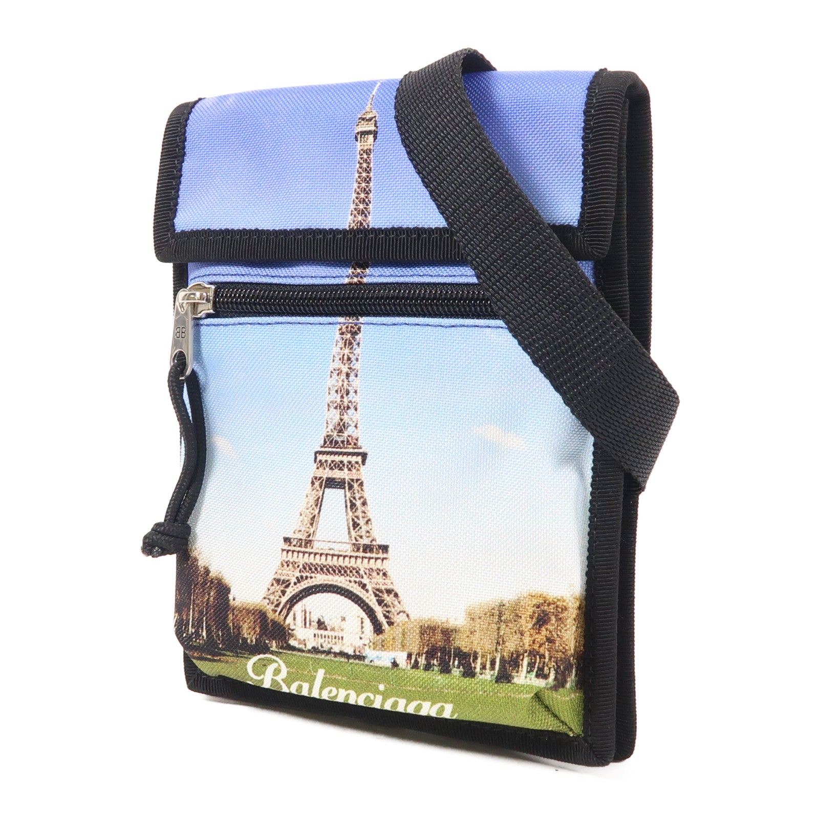 BALENCIAGA Shoulder Bag Canvas Blue