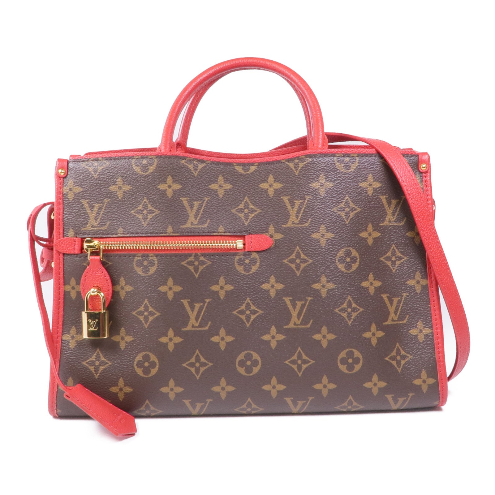 LOUIS VUITTON Monogram Popincourt PM金扣手挽肩背兩用袋